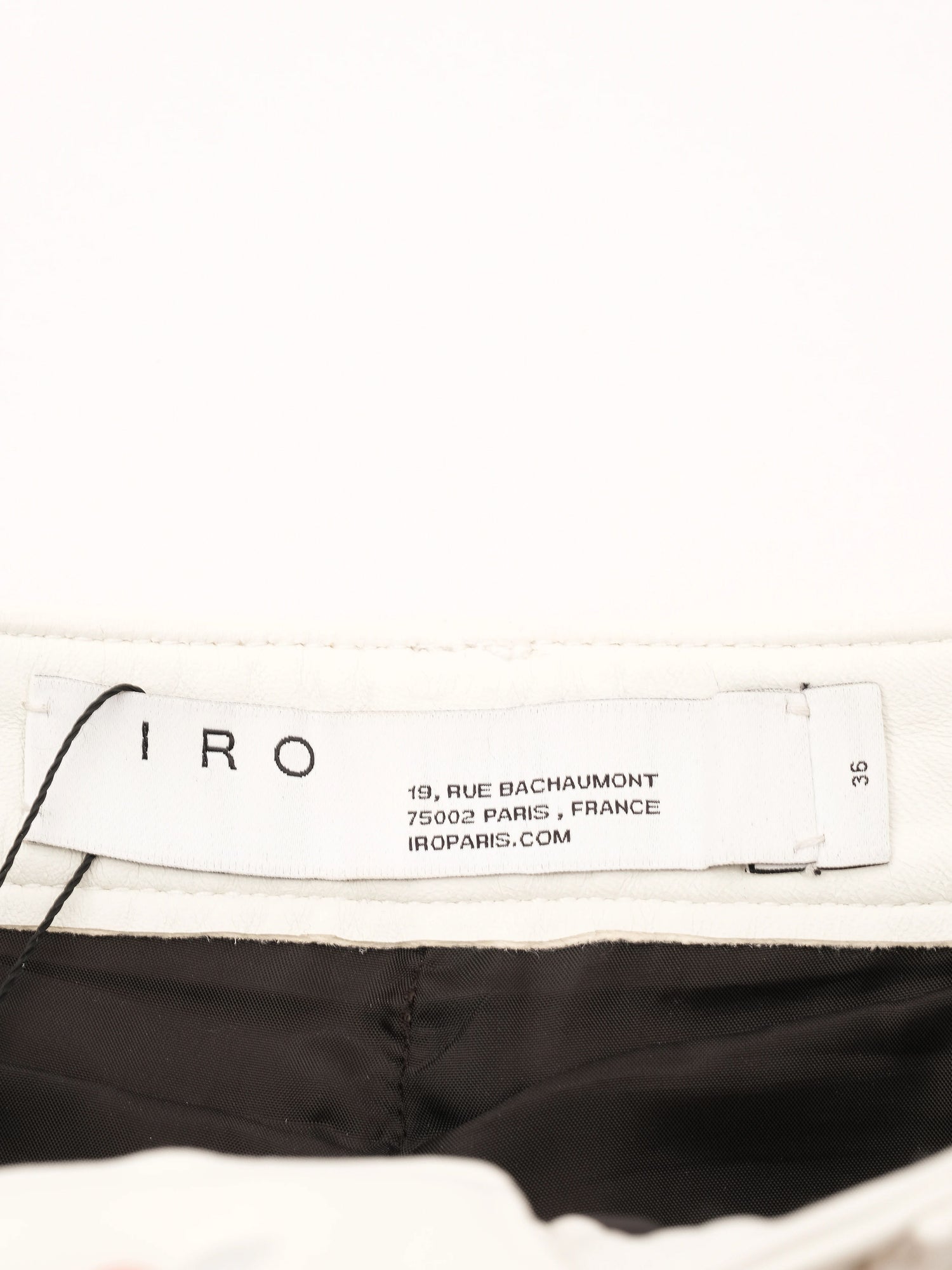 Excellent Iro White Leather Shorts with Lace-Up Detail Size S
