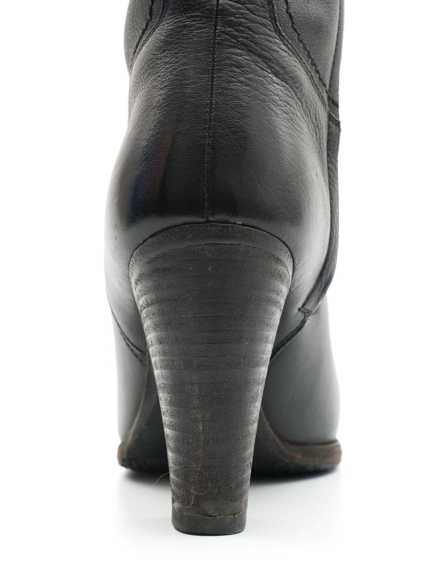 Perfect Barbara Bui Black Leather Knee-High Boots Size 37.5