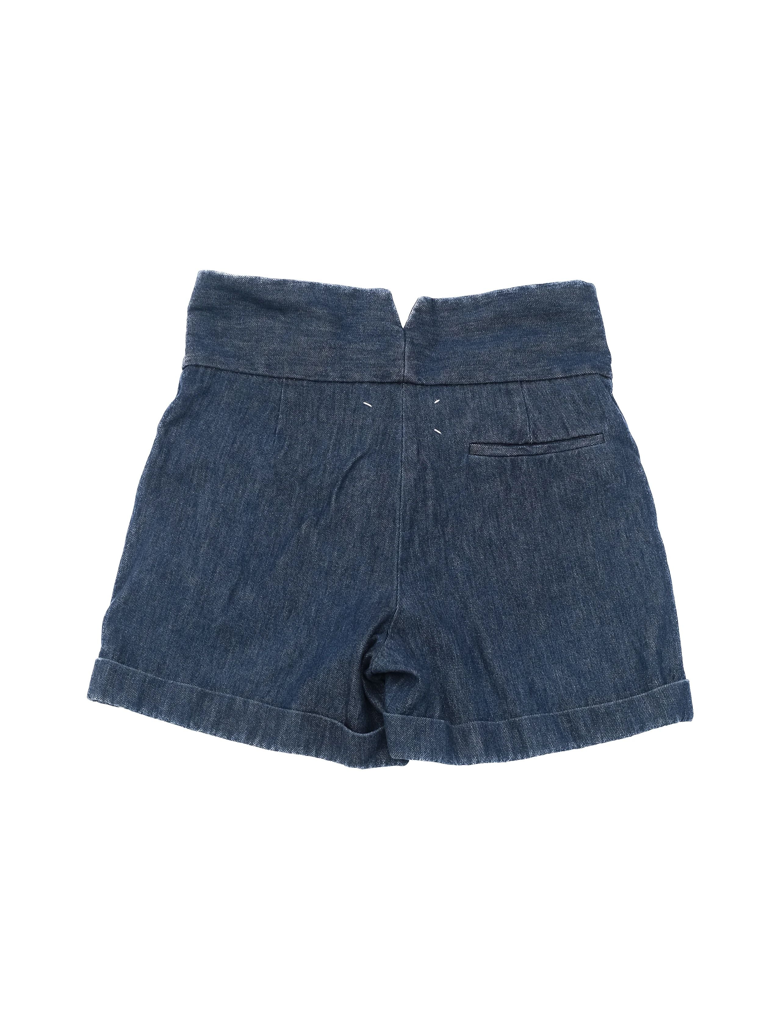 Excellent Maison Margiela Blue Denim Shorts Size M High Waist
