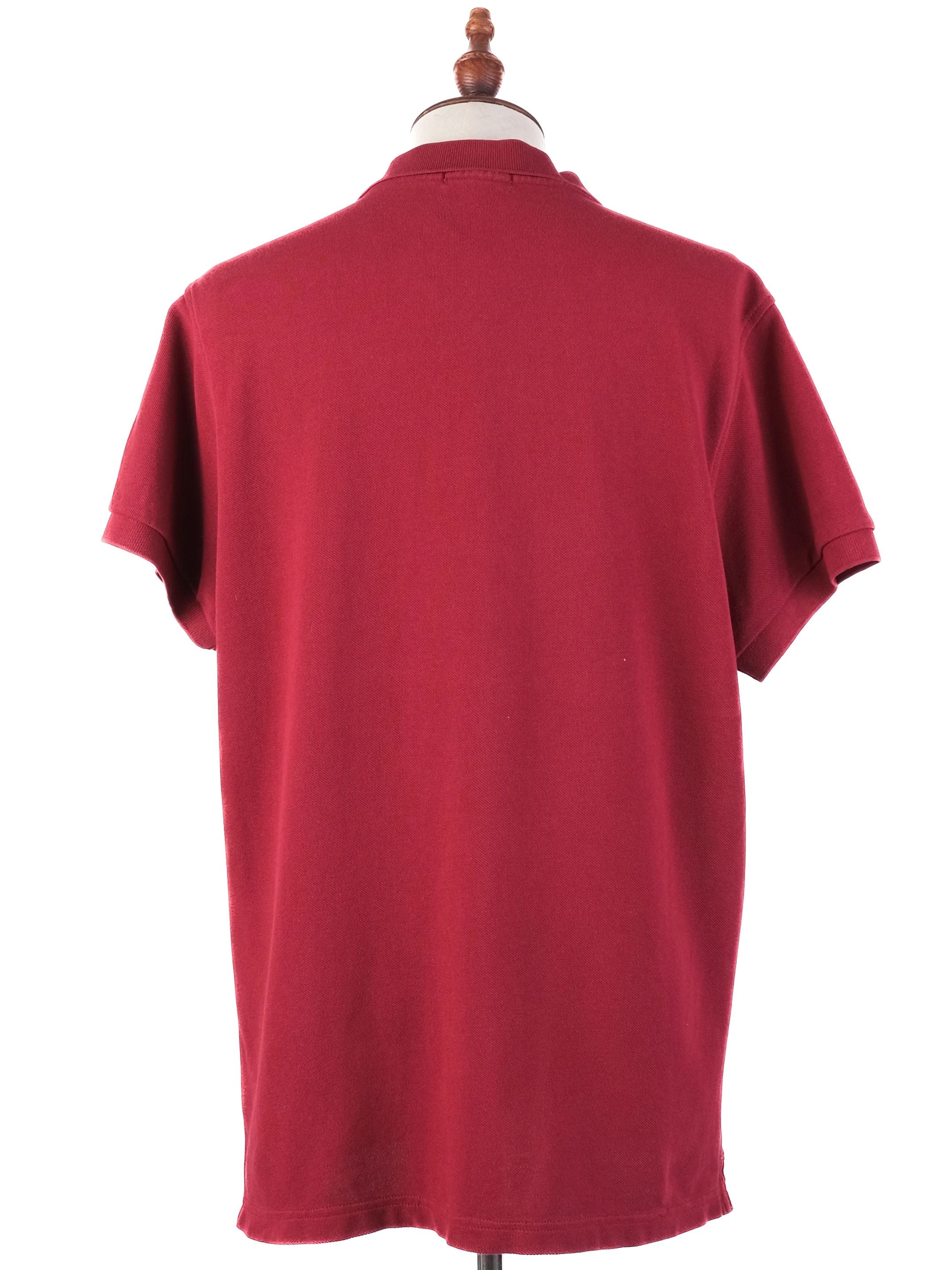 Excellent Burberry Red Cotton Polo Shirt Size XXL for Men