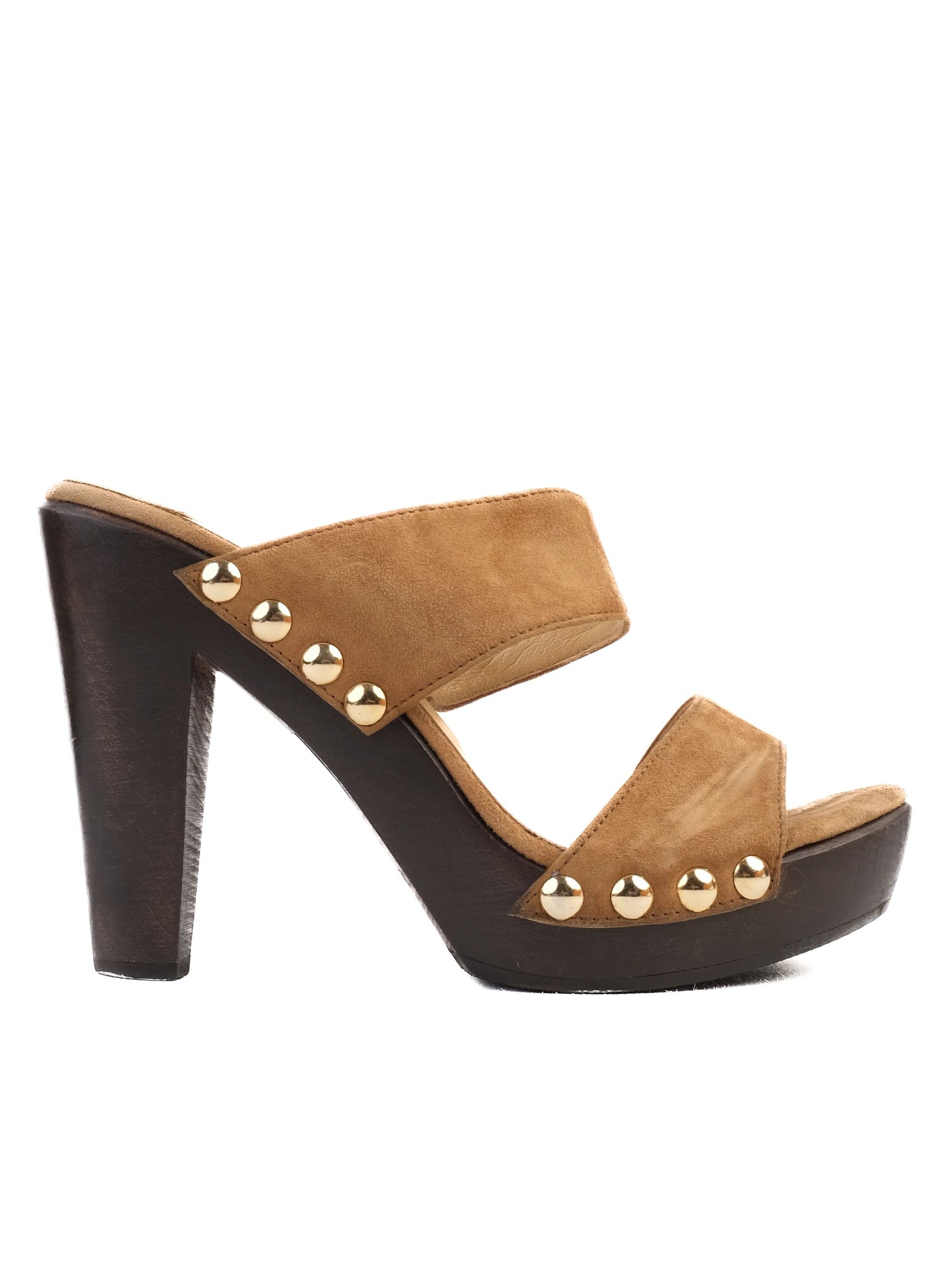 Excellent Jimmy Choo Orange Leather High-Heeled Platform Sandals Size 37