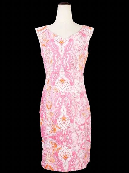 Excellent Laurel Sleeveless Dress M Colorful Paisley Pattern