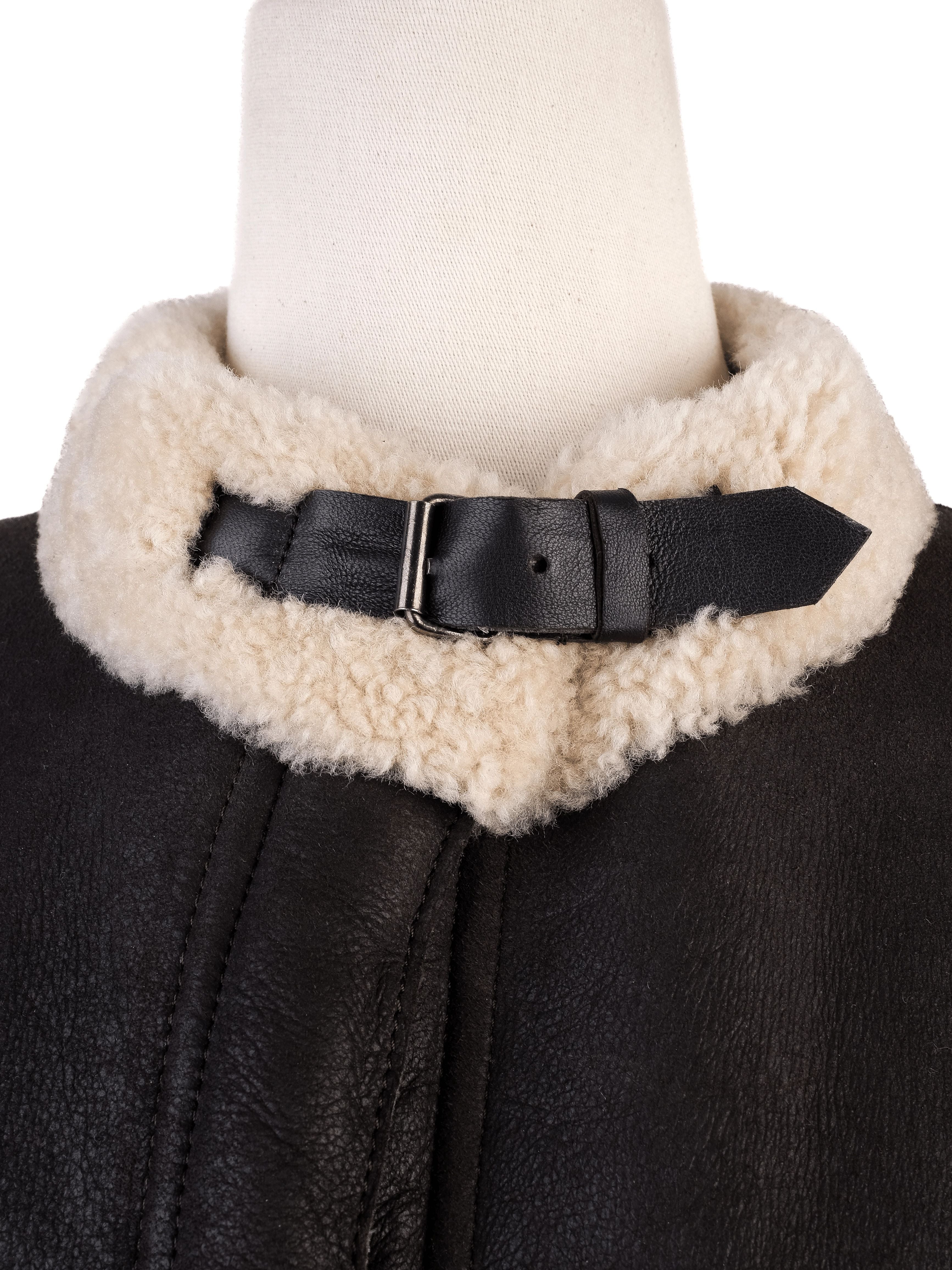 Average Simonetta Ravizza Orange Coat Size S with Shearling