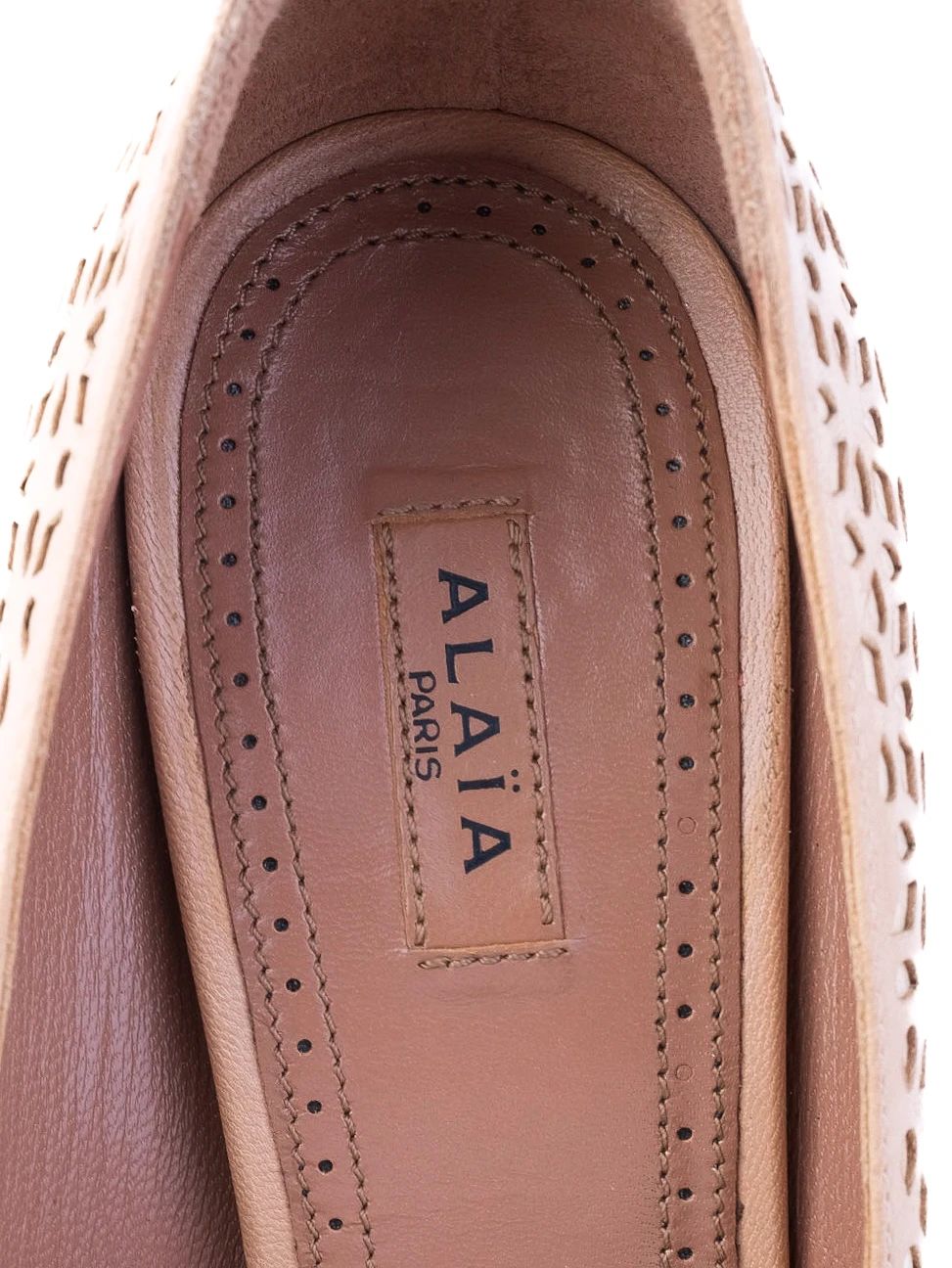 Excellent Alaia White Leather High-Heeled Shoes Size 39