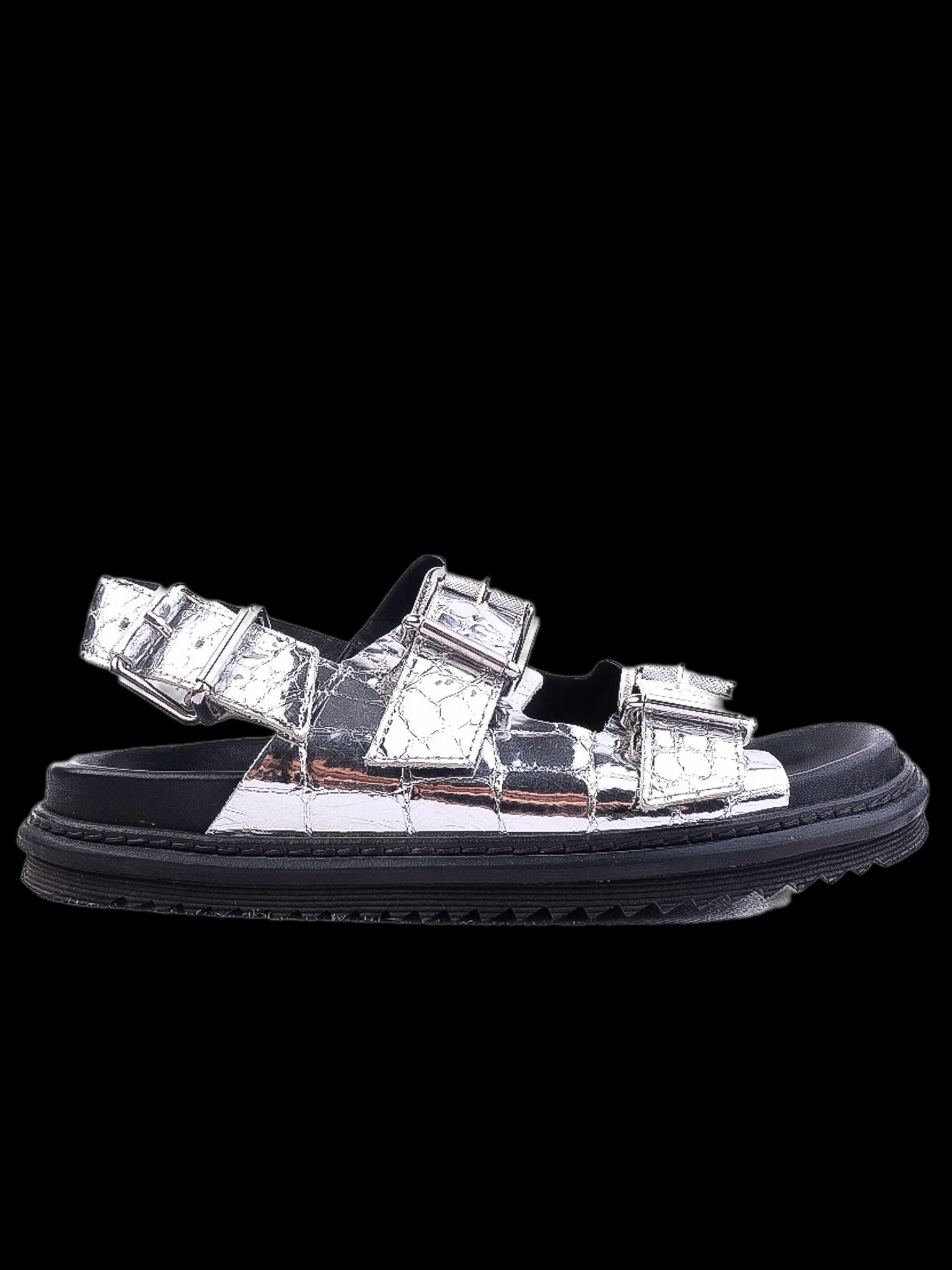 Excellent Zadig&Voltaire Gray Leather Sandals Size 37