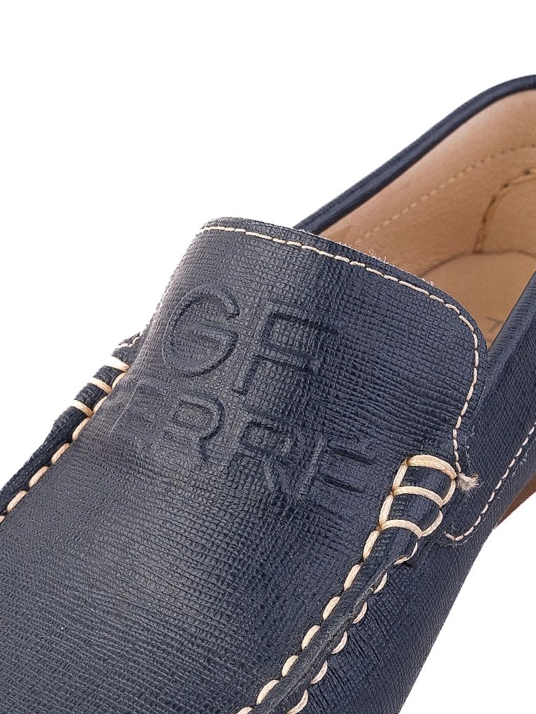 Excellent Gianfranco Ferr� Blue Leather Moccasin Loafers Size 34