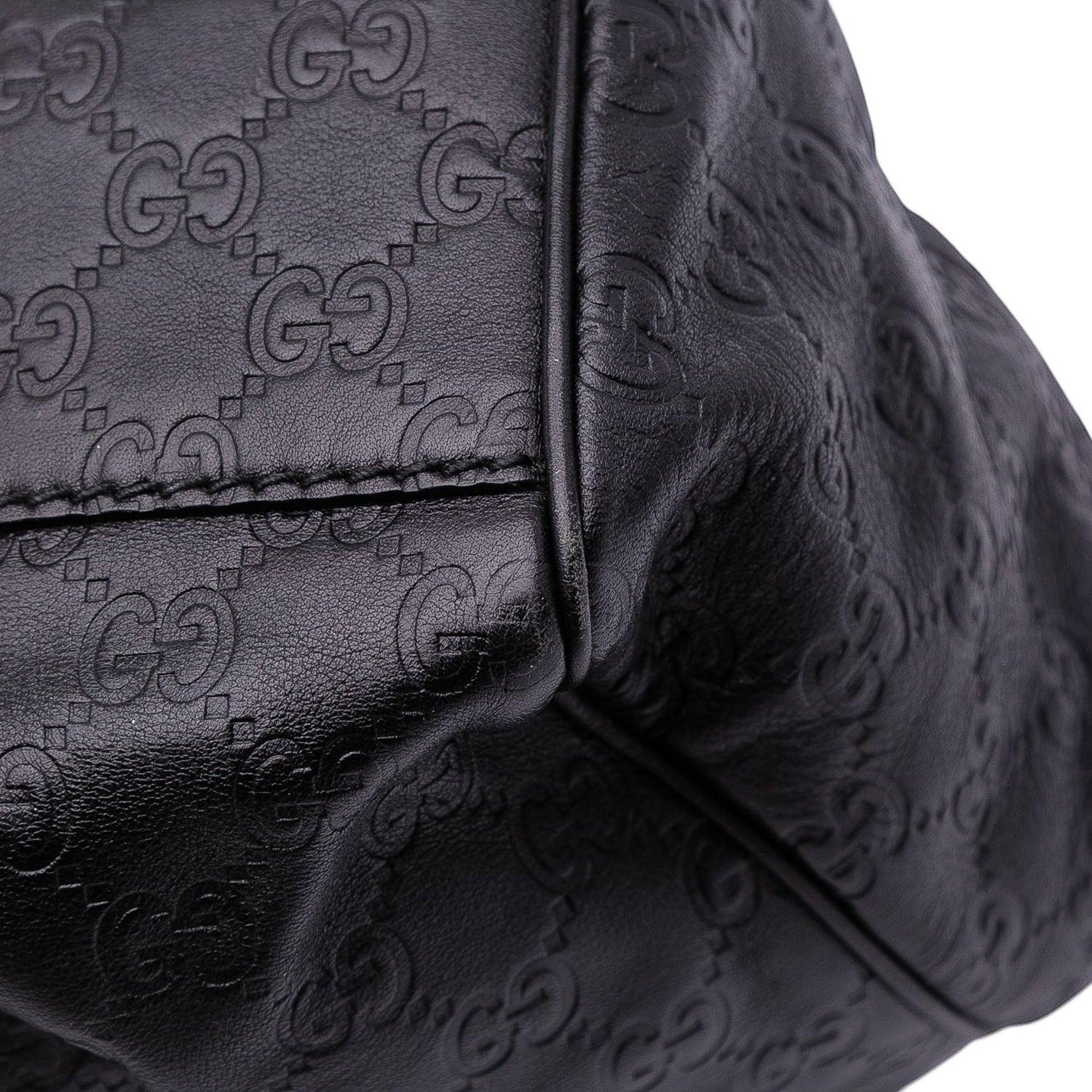 Gucci Medium Guccissima Sukey Tote Black