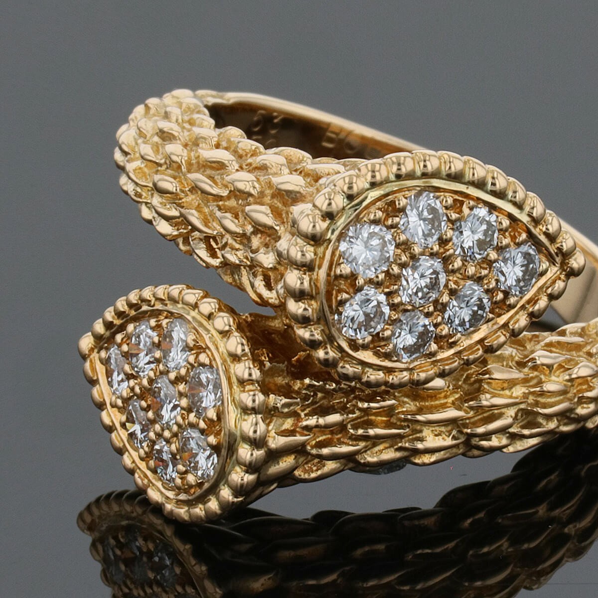 Boucheron Serpent Boheme diamonds and gold ring