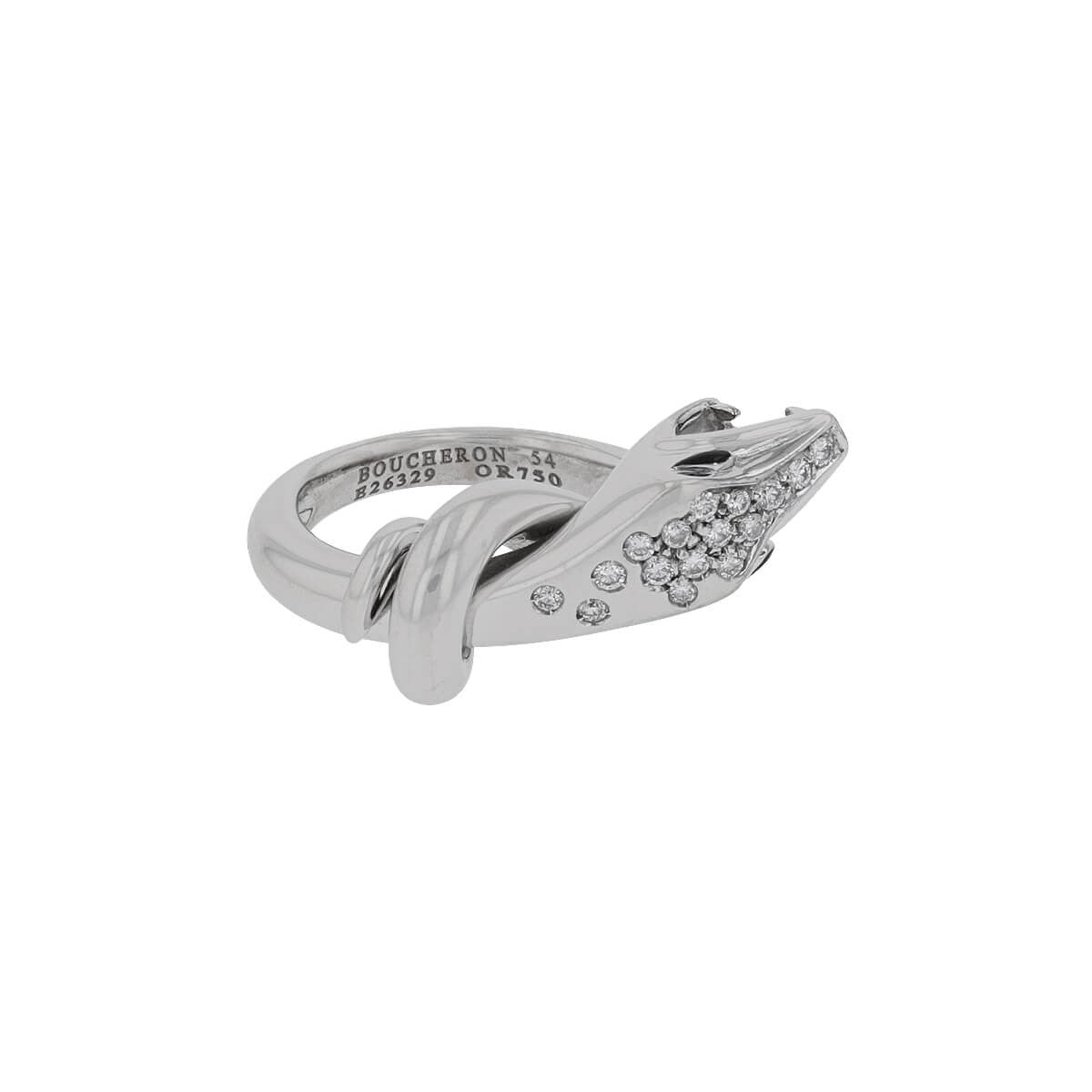 Boucheron Trouble Serpent diamonds, enamel and gold ring