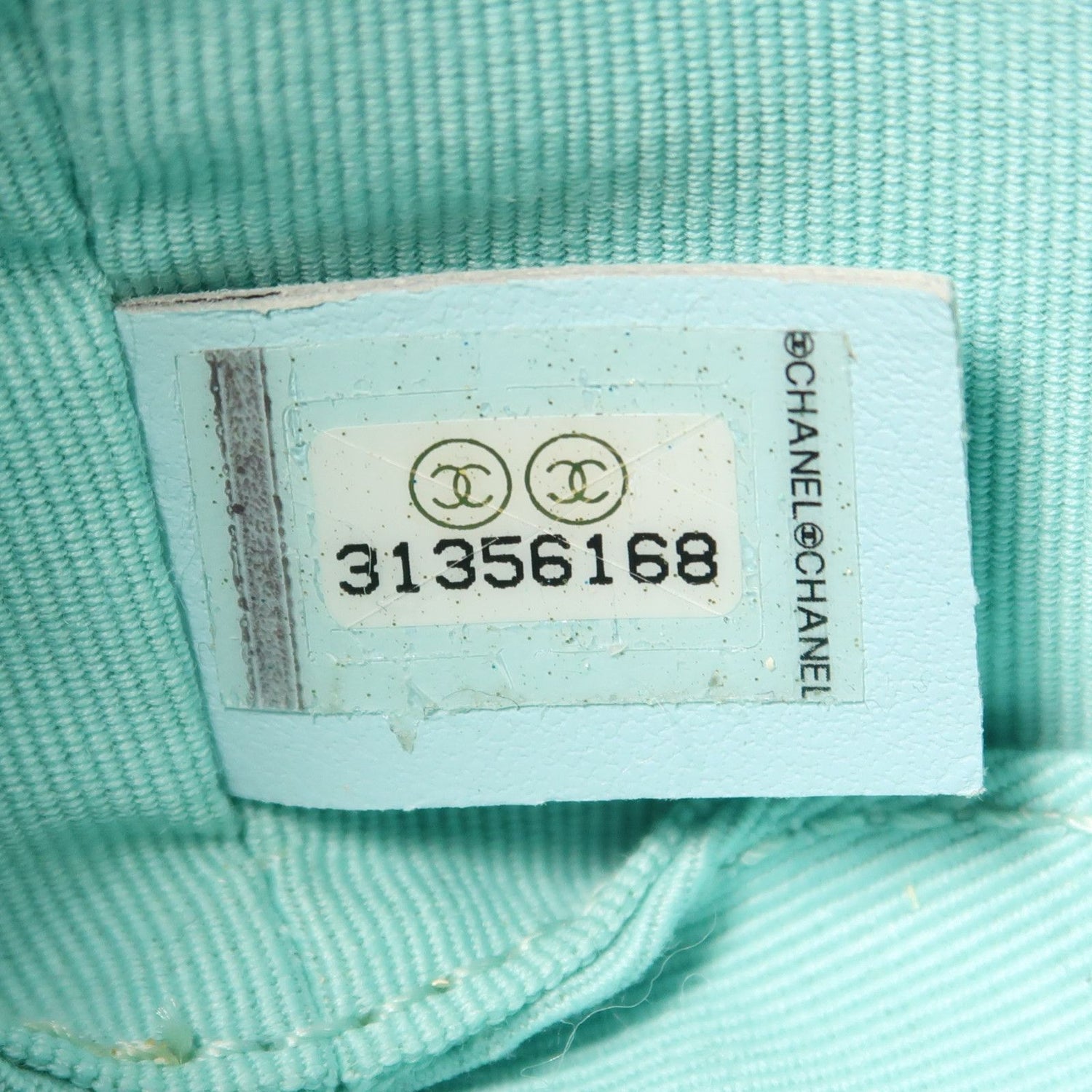 Chanel Green Sheepskin Leather Pearl Bucket Golden Shoulder Bucket Shoulder Bag Lambskin (sheep Leather)