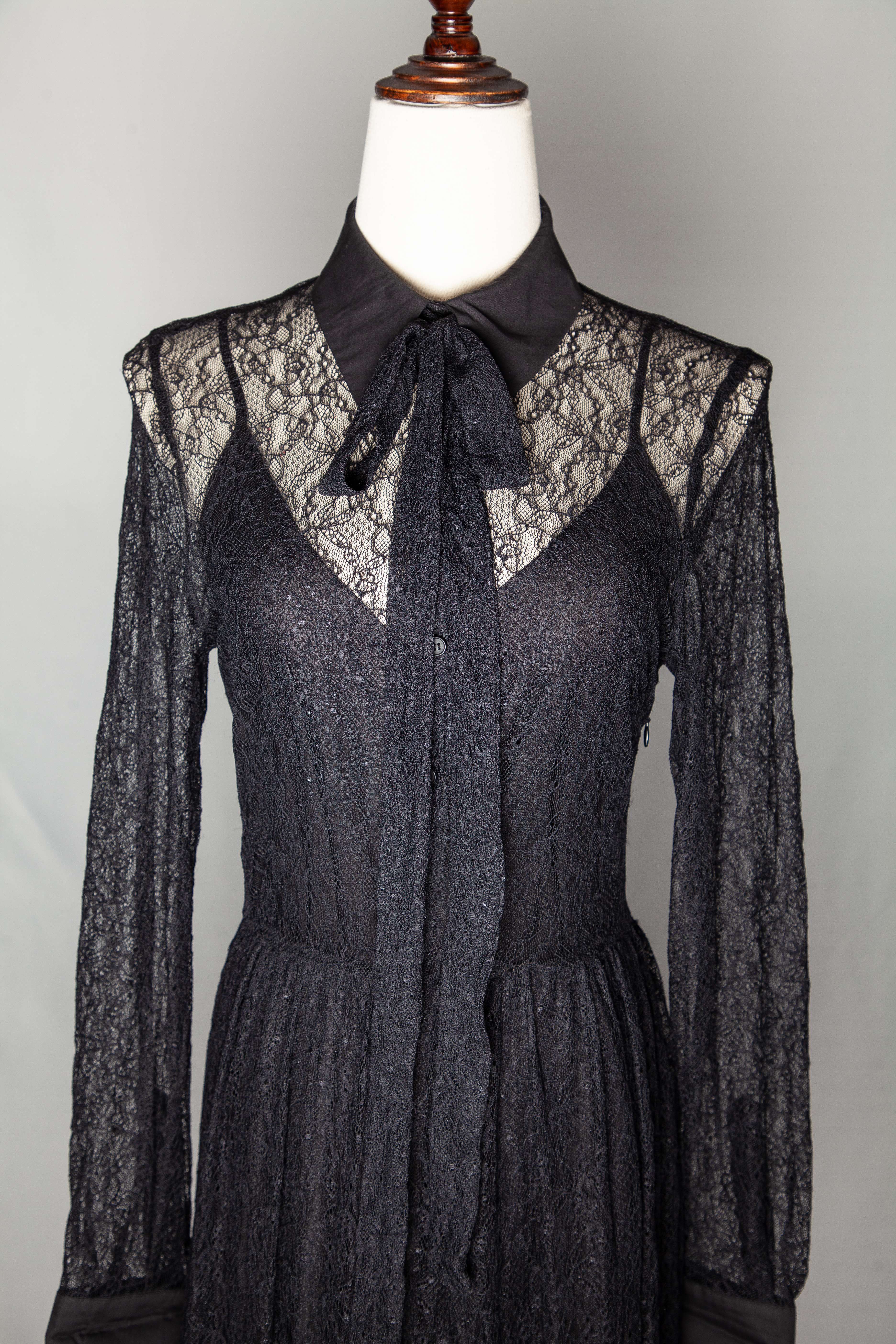 Good Beymen Club Black Lace Dress Long Sleeves Size N/A