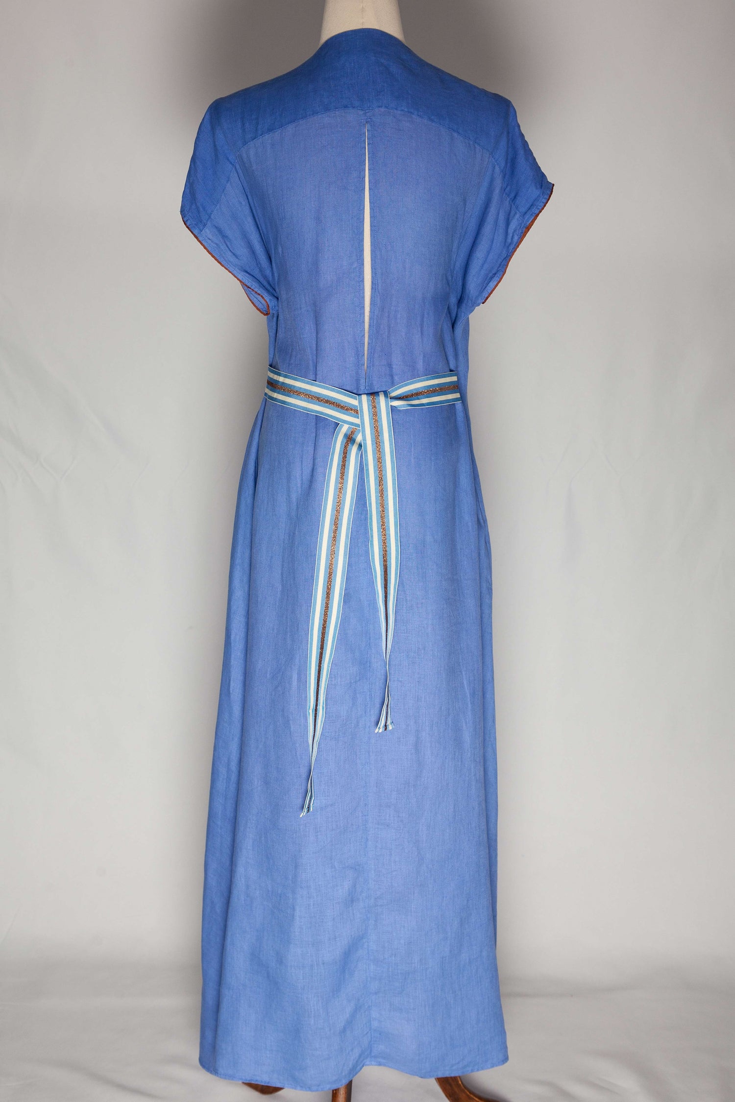 Good Altea Blue Wrap Dress XS Lightweight V-Neck Style