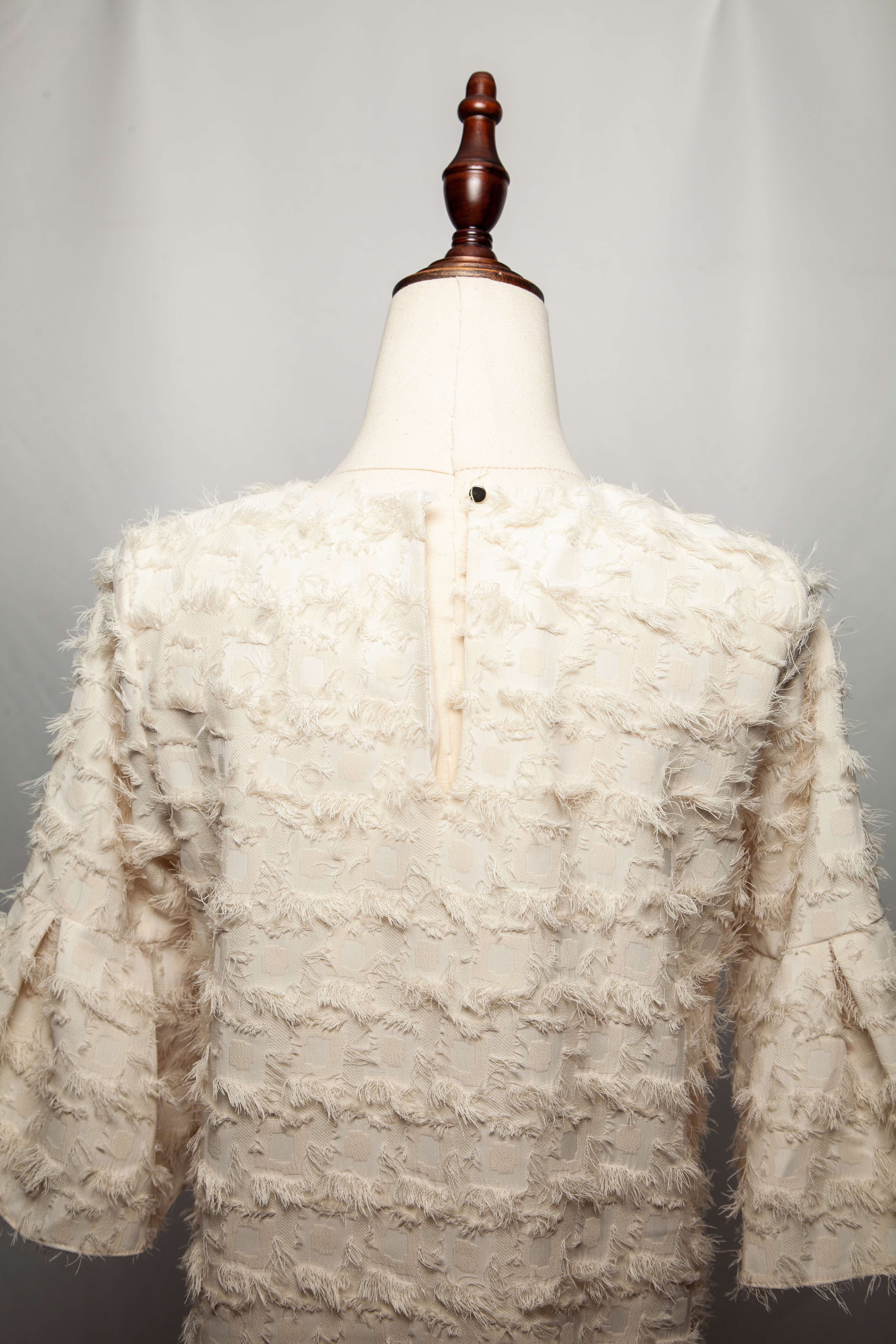 Average River Island White Textured Dress Size XS Polyester