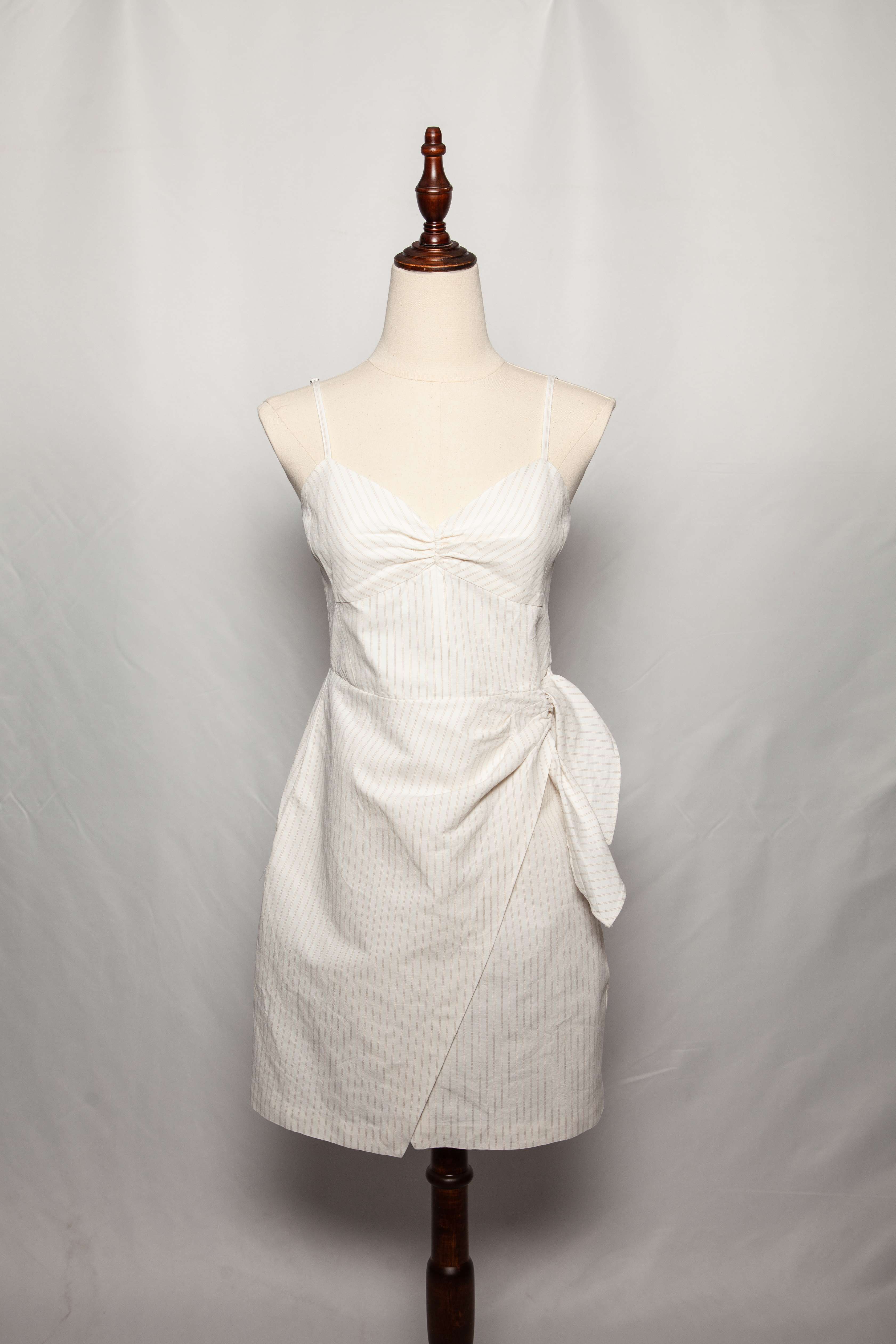 Good Rebecca Taylor White Cotton Spaghetti Strap Dress Size XS