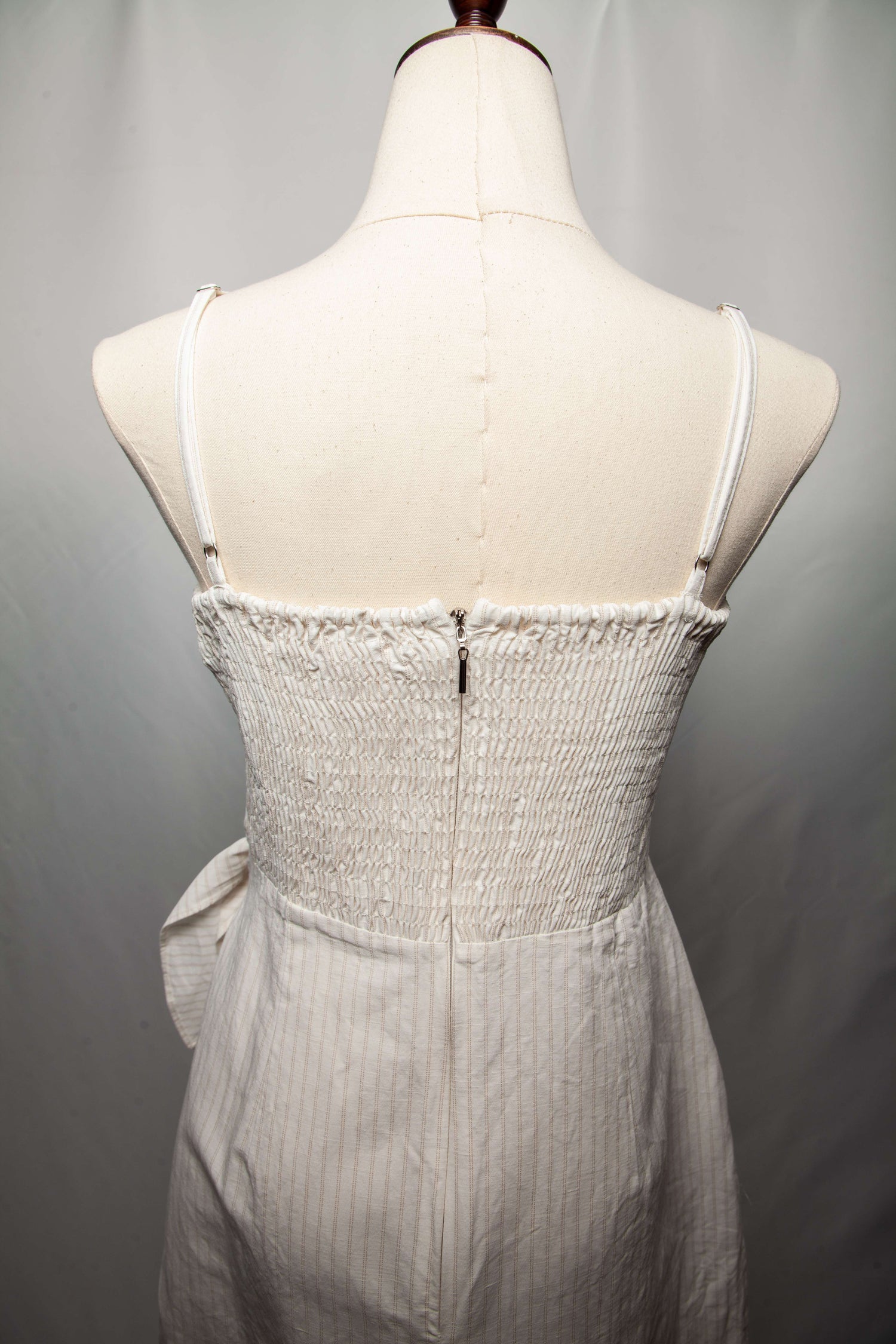 Good Rebecca Taylor White Cotton Spaghetti Strap Dress Size XS