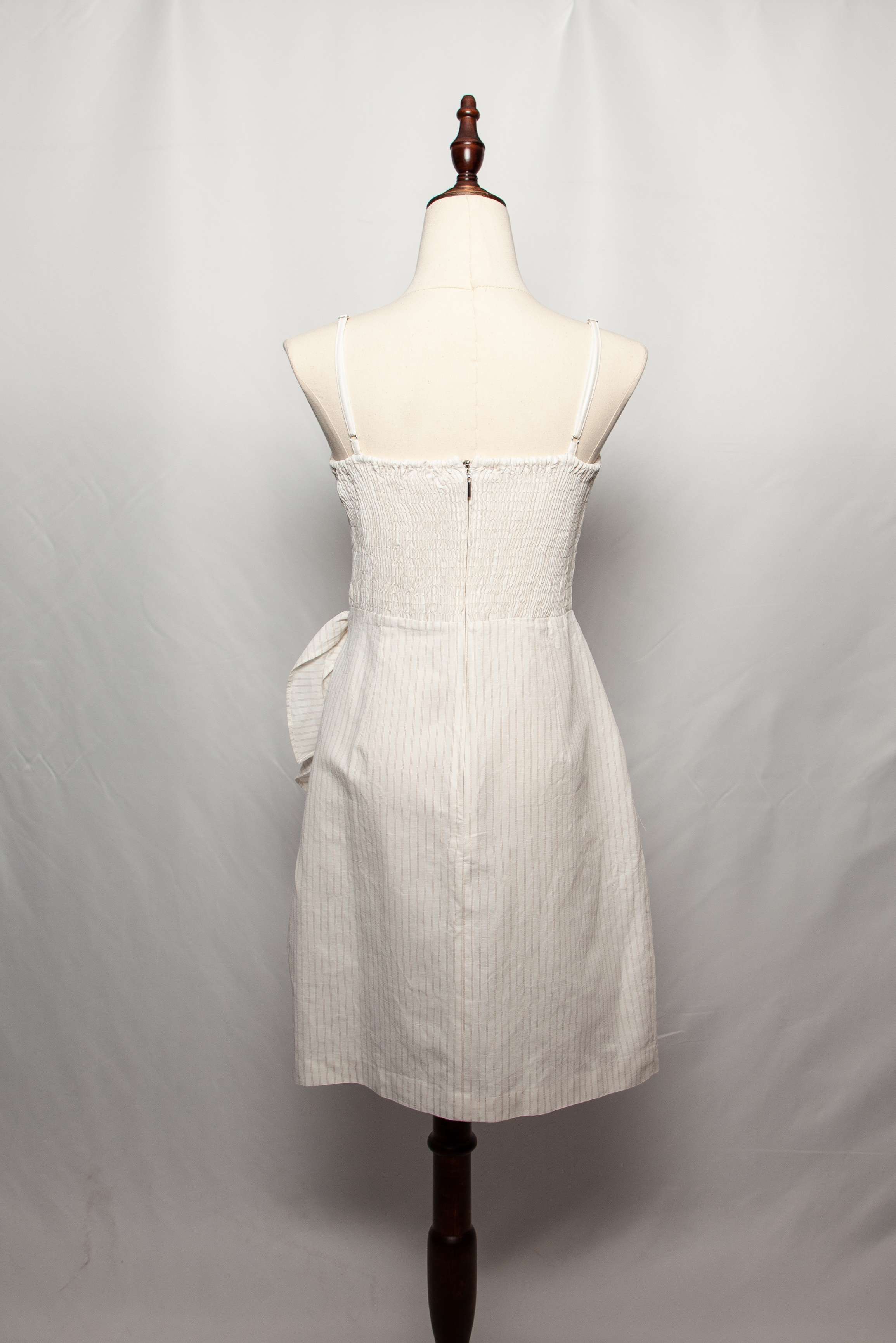 Good Rebecca Taylor White Cotton Spaghetti Strap Dress Size XS