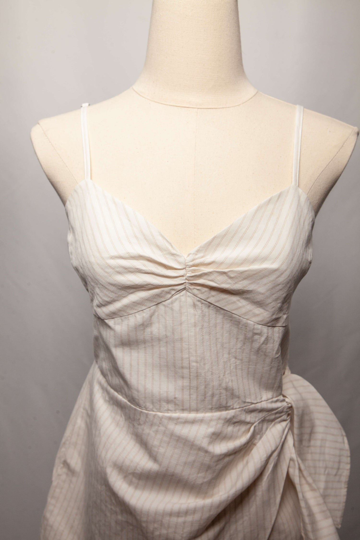 Good Rebecca Taylor White Cotton Spaghetti Strap Dress Size XS