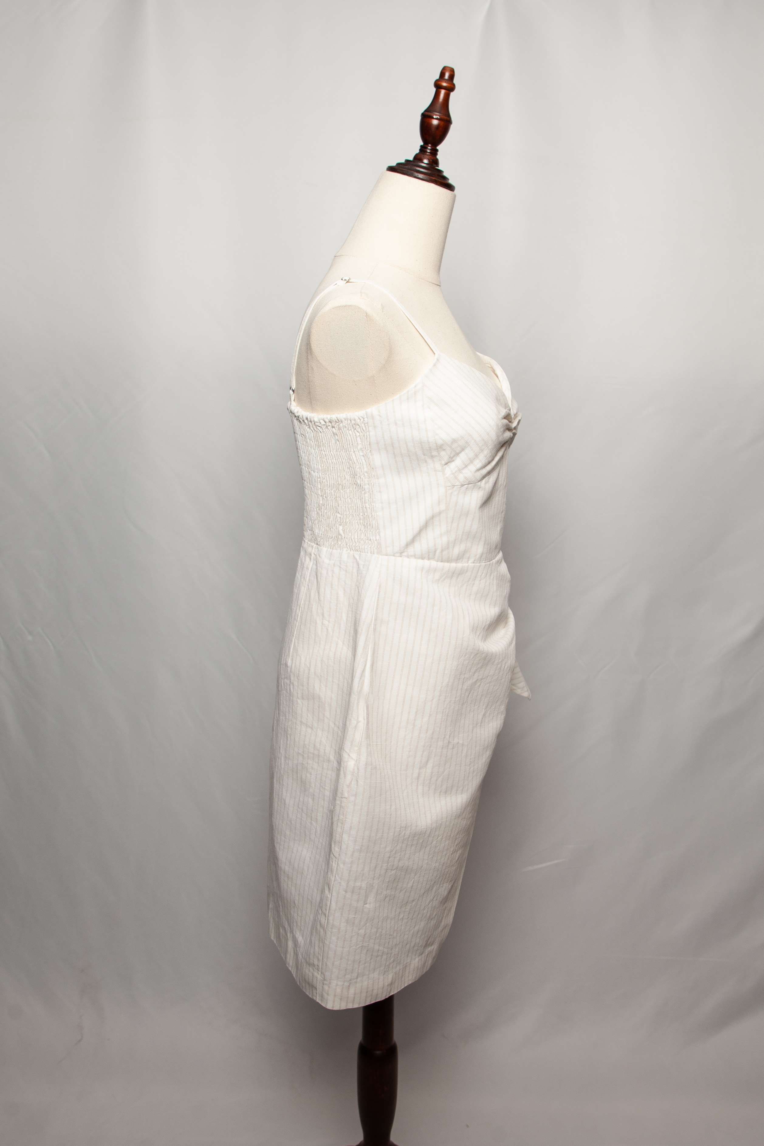 Good Rebecca Taylor White Cotton Spaghetti Strap Dress Size XS