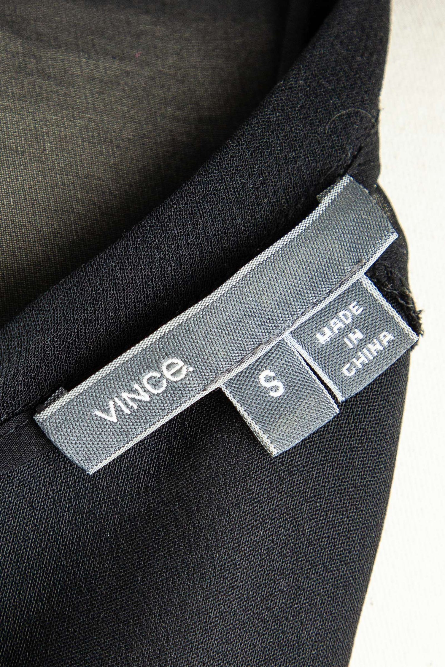 Good Vince Black Dress Size S with Sheer Short Sleeves