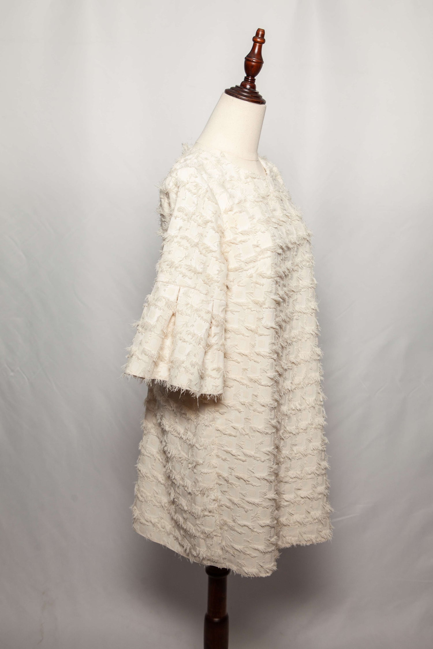 Average River Island White Textured Dress Size XS Polyester