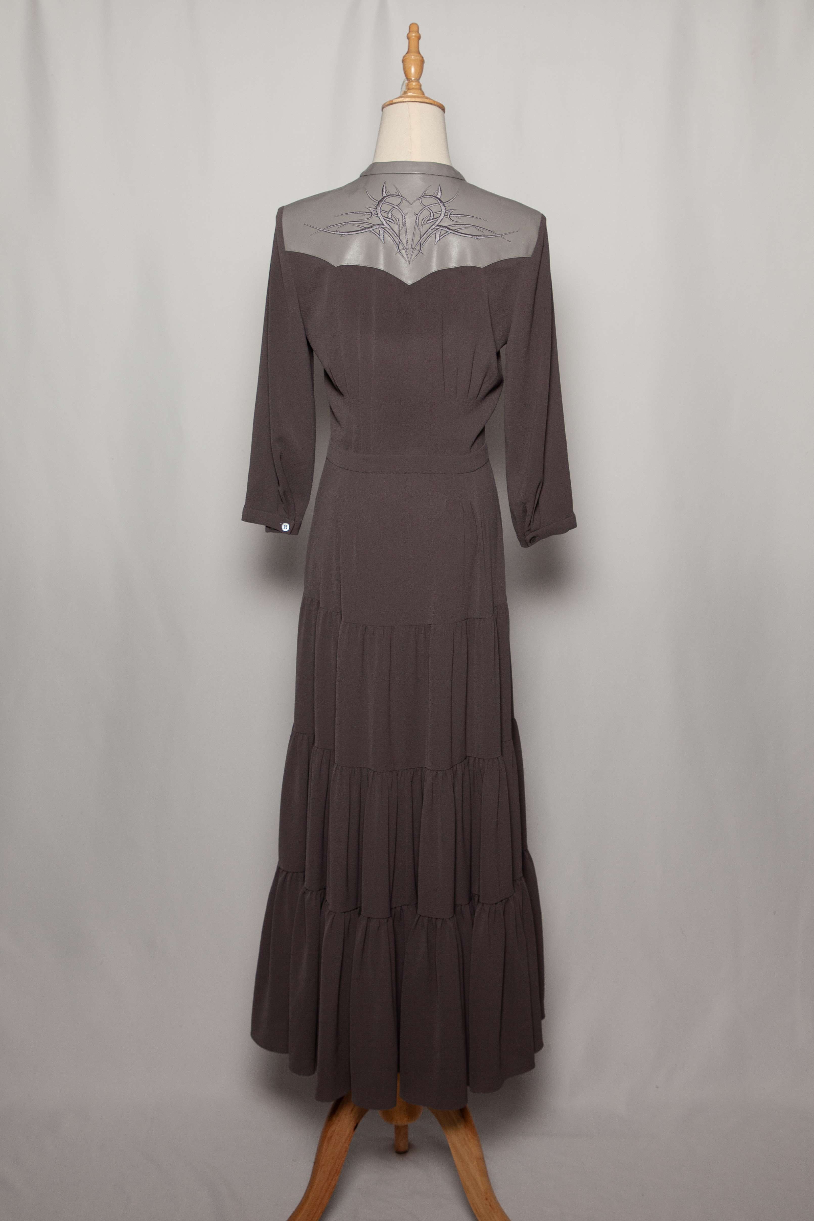 Like Yana Gray Viscose Dress Excellent Condition Size S