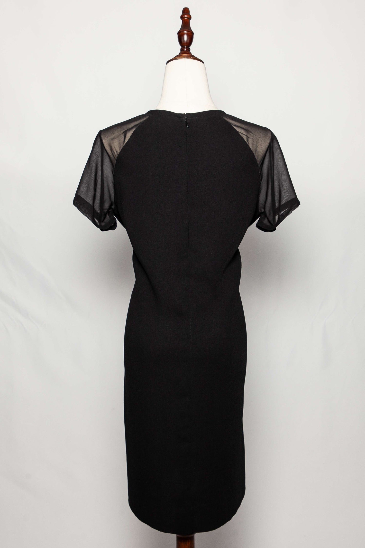 Good Vince Black Dress Size S with Sheer Short Sleeves