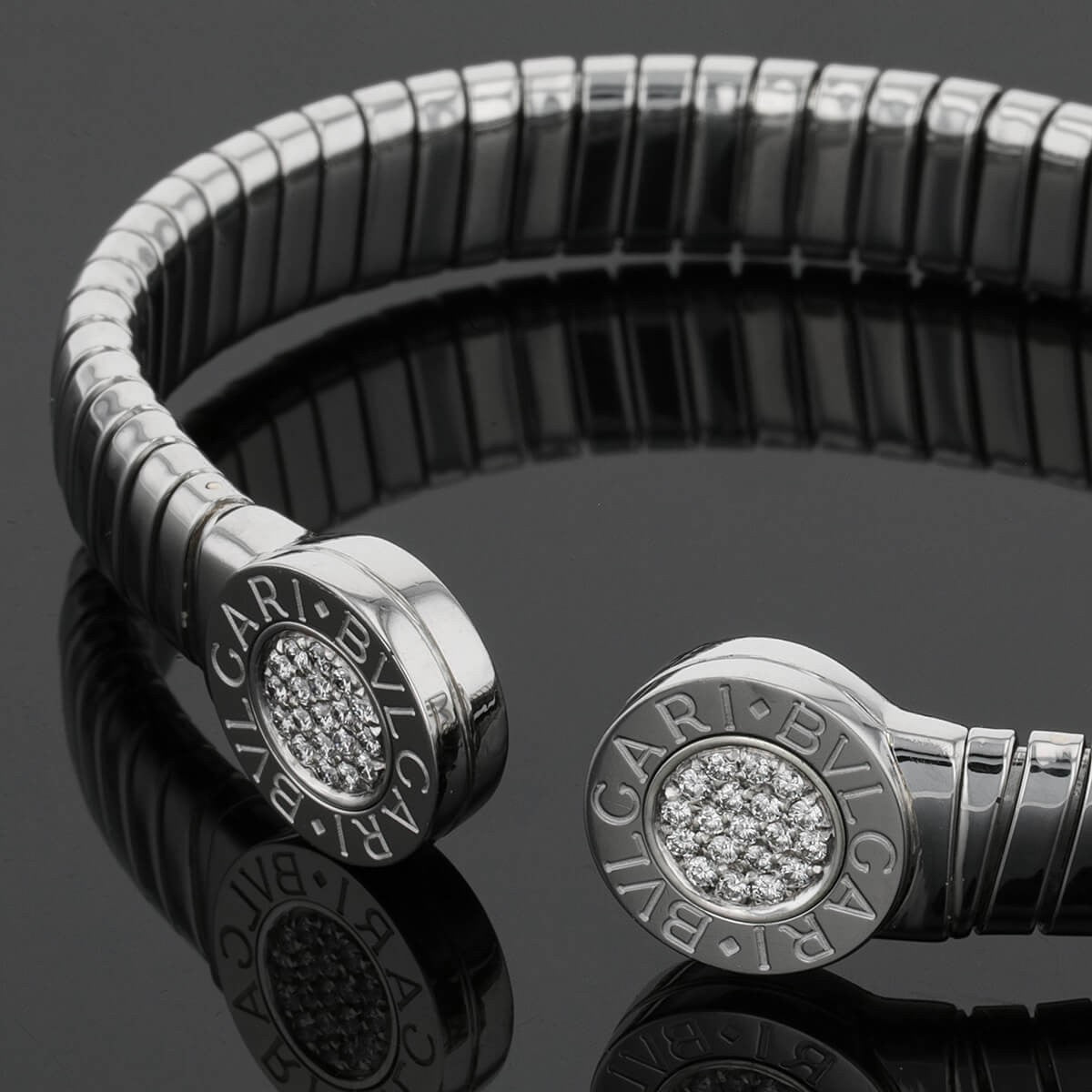 Bulgari Bulgari diamonds and stainless steel watch