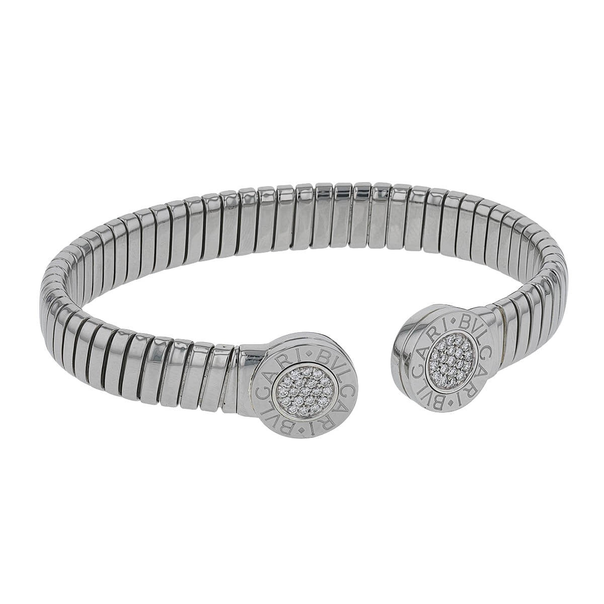 Bulgari Bulgari diamonds and stainless steel watch