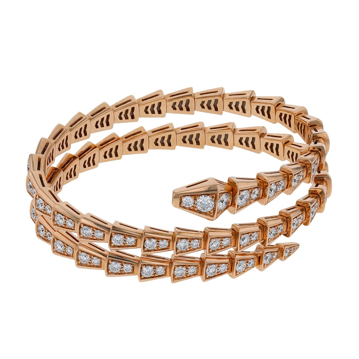 Bulgari Serpenti Viper diamonds and gold bracelet