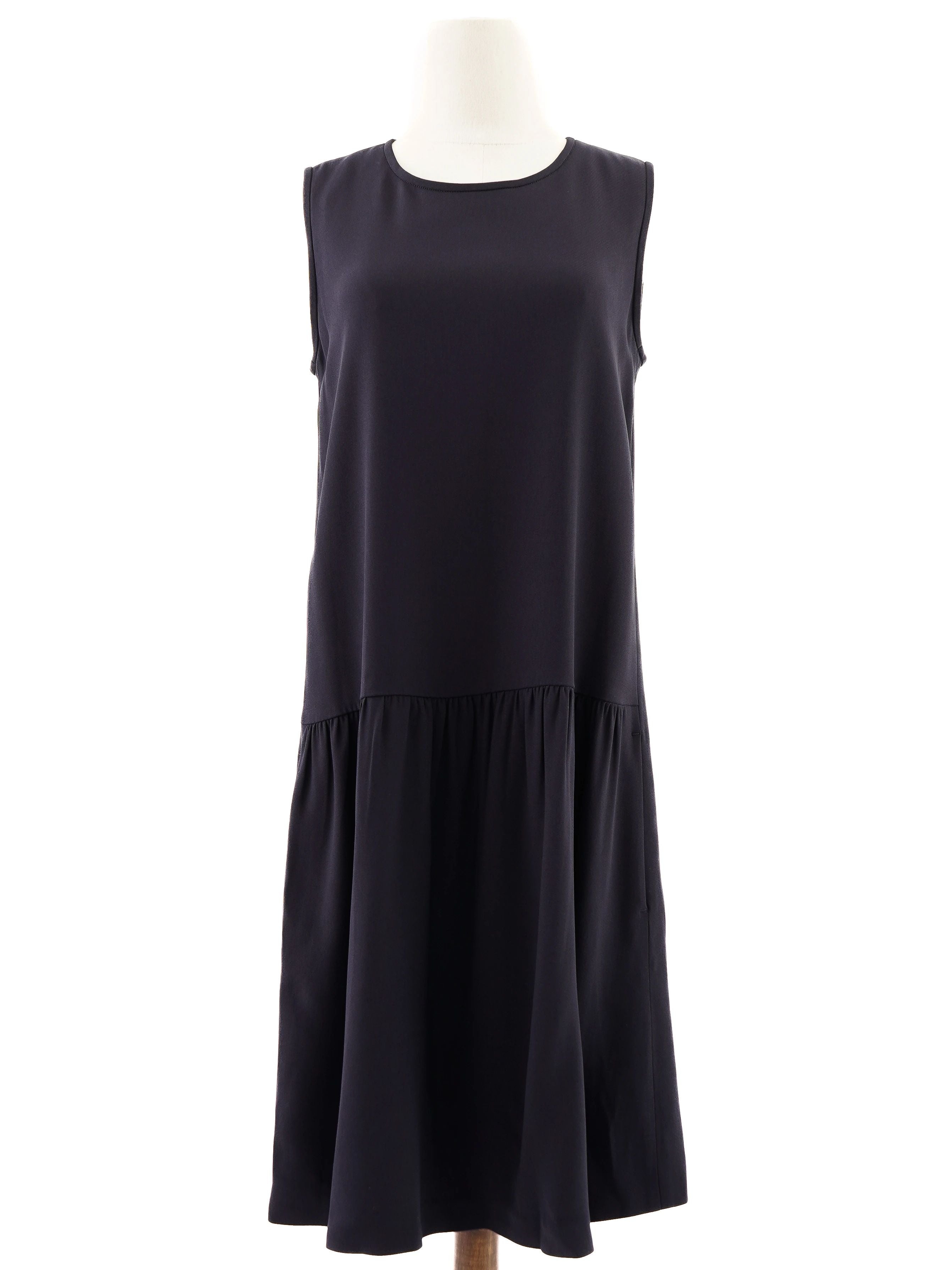 Max Mara Excellent Blue Sleeveless Dress in Viscose