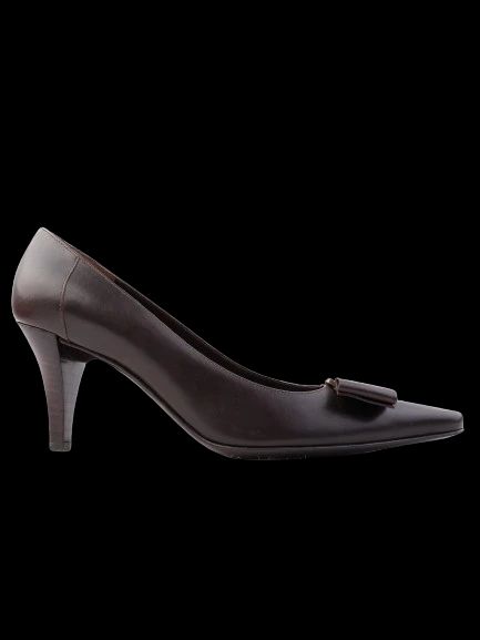 Perfect Salvatore Ferragamo Orange Leather High-Heels Size 37.5