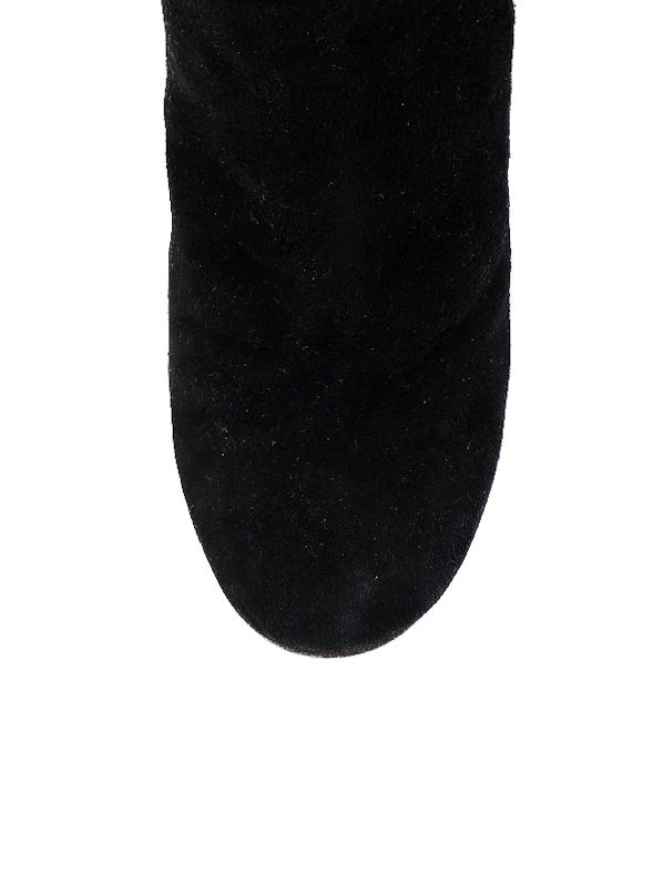 Excellent Giuseppe Zanotti Black Genuine Suede Knee-High Wedge Boots Size 36