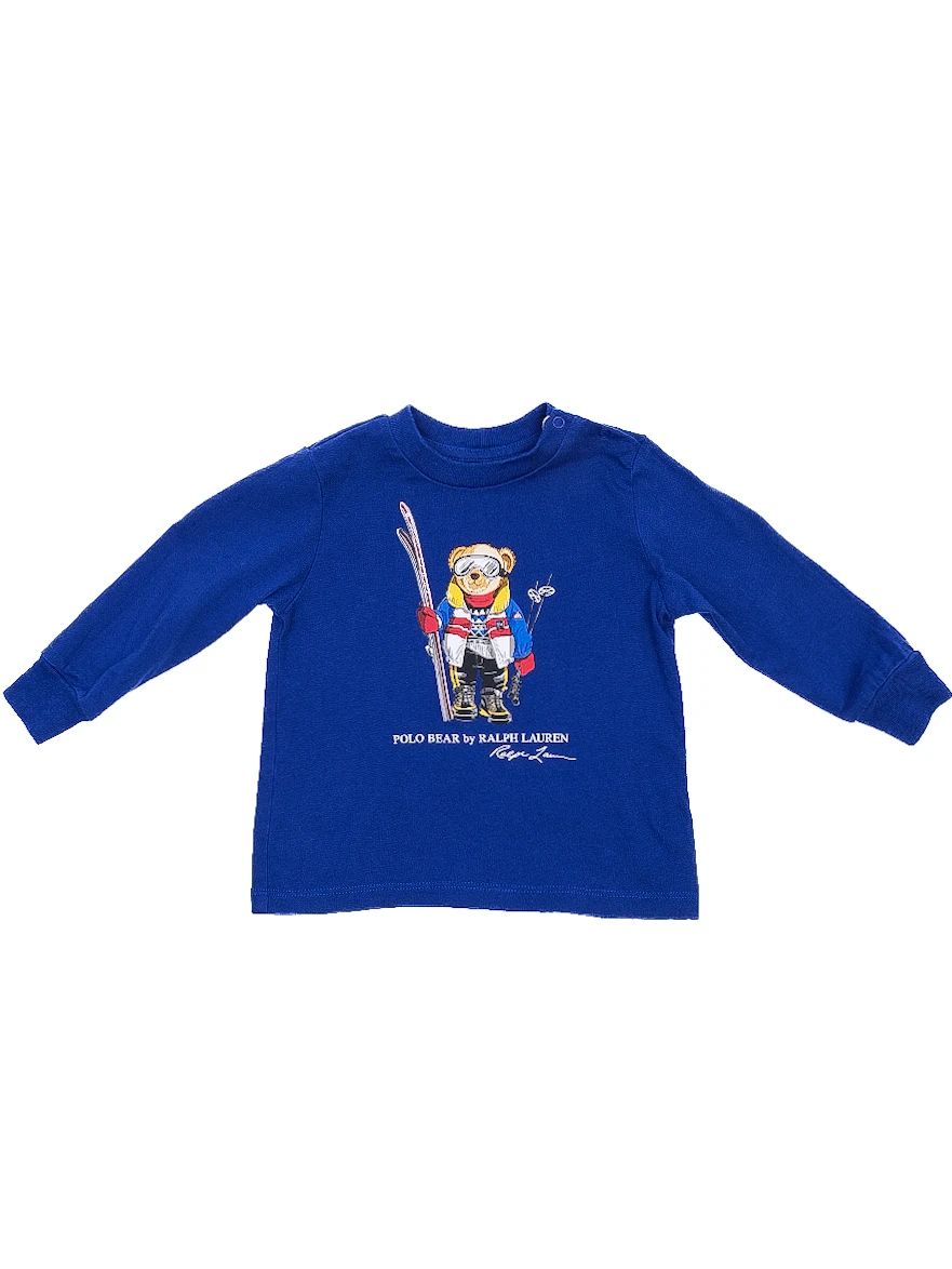 Polo Ralph Lauren Blue Cotton Long-Sleeve Shirt Size 9 Months