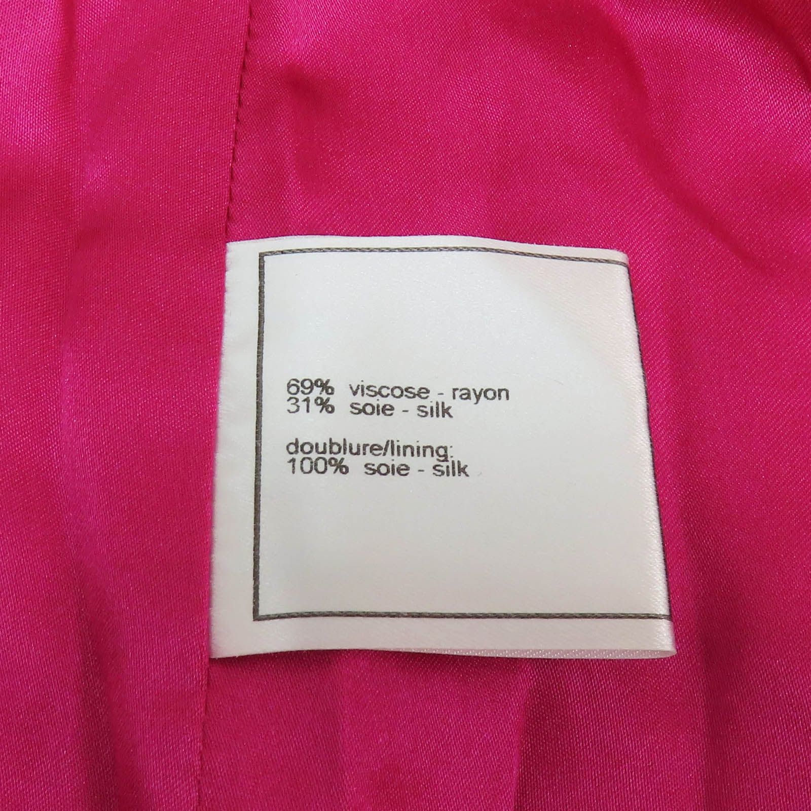 Chanel Pink Flannel Silk Skirt 36