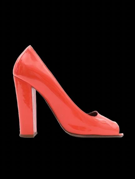 Excellent Lanvin Red Leather High-Heeled Open-Toe Shoes Size 37.5