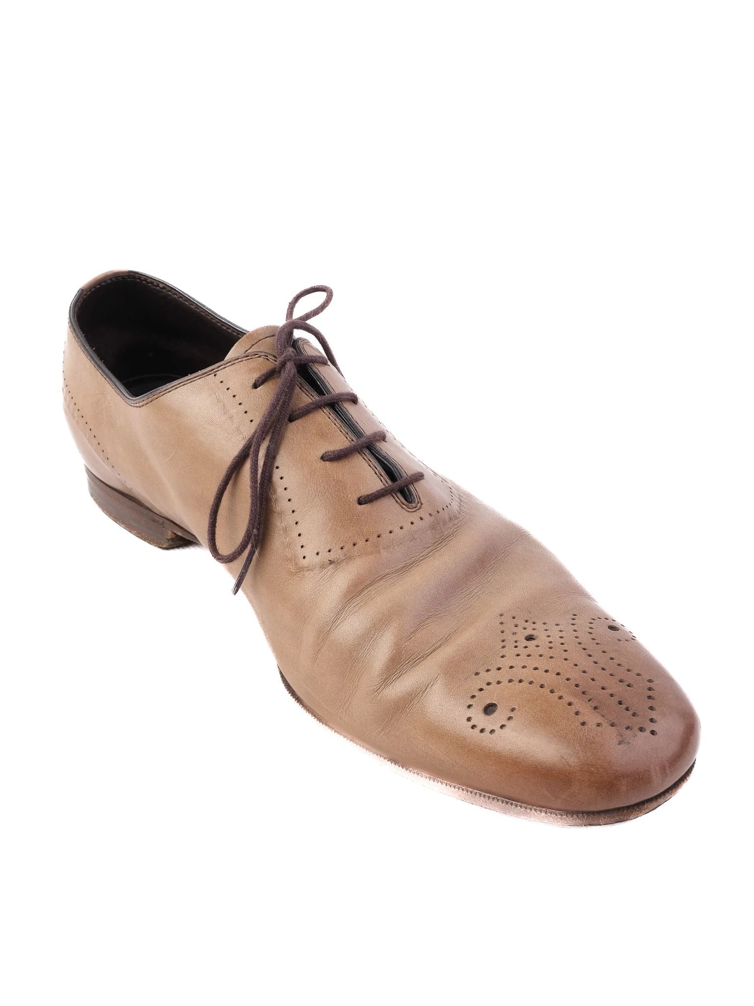 Good Bottega Veneta Green Leather Oxford Shoes Size 42