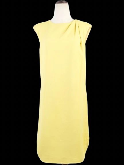 Excellent Emilio Pucci Yellow Sleeveless Dress Size XL Viscose
