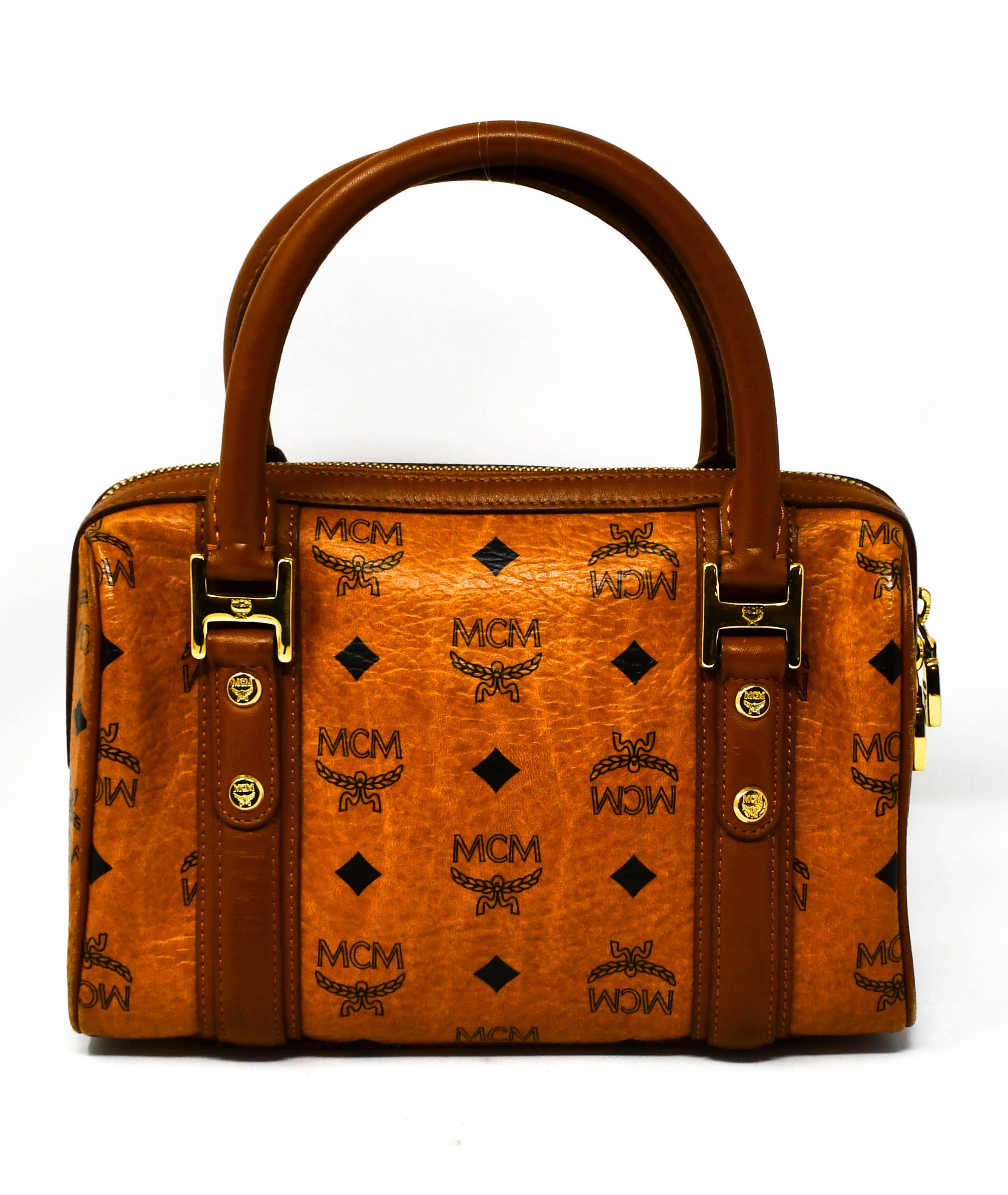 MCM Boston Bag Cognac Viseto