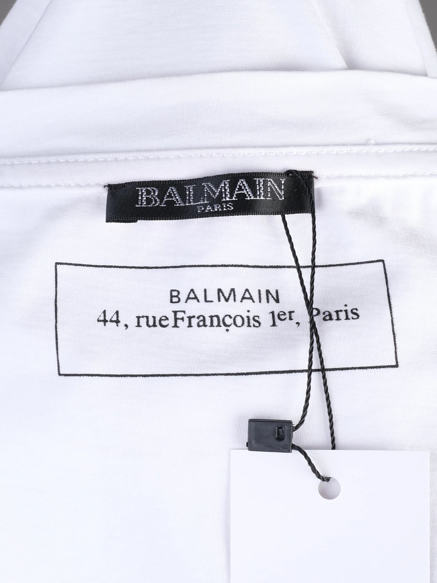 Excellent Balmain White T-Shirt XS Cotton Paris Graphic Tee