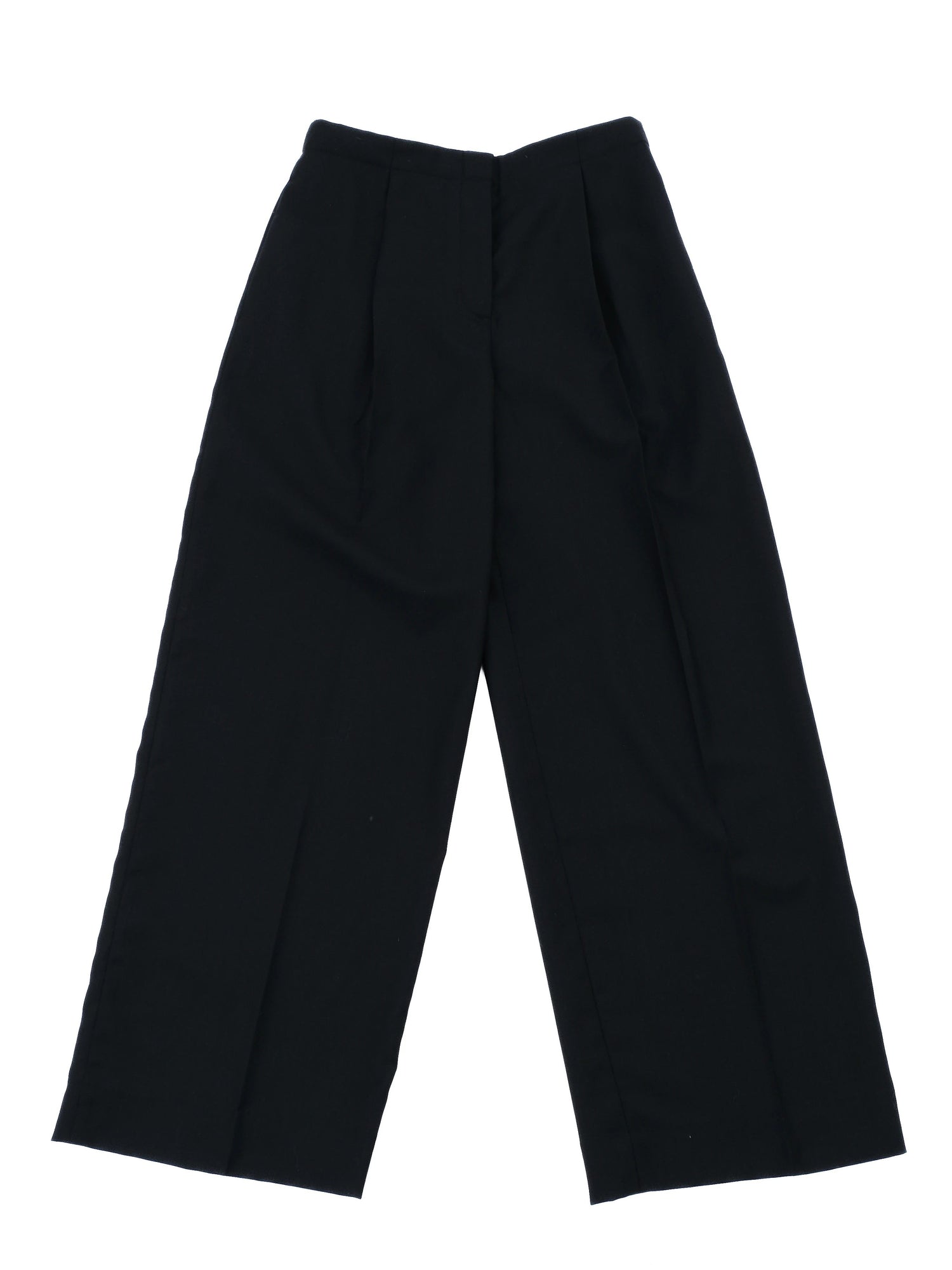 NEW COS Black Wool Wide-Leg Pants Size M