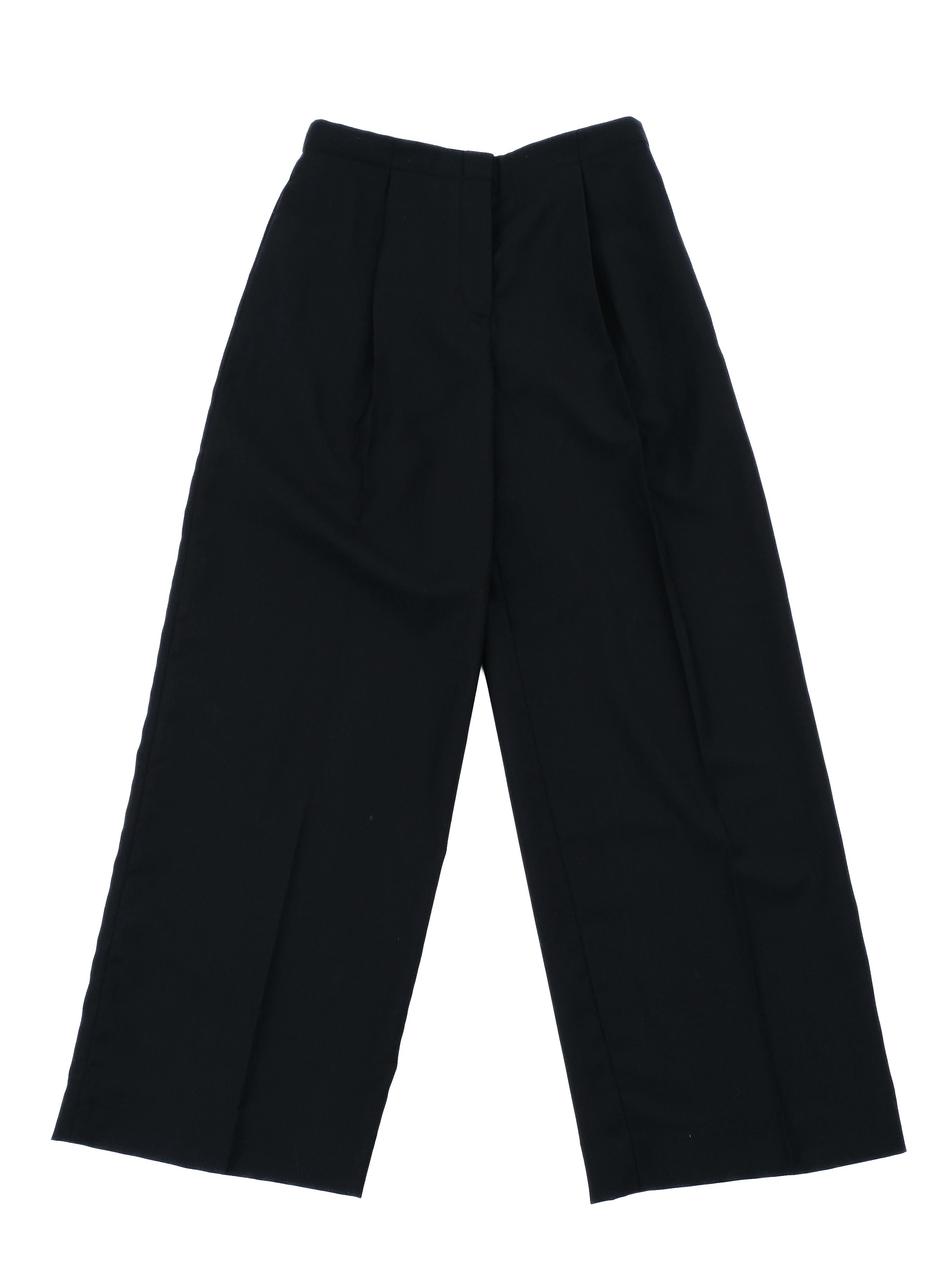 NEW COS Black Wool Wide-Leg Pants Size M
