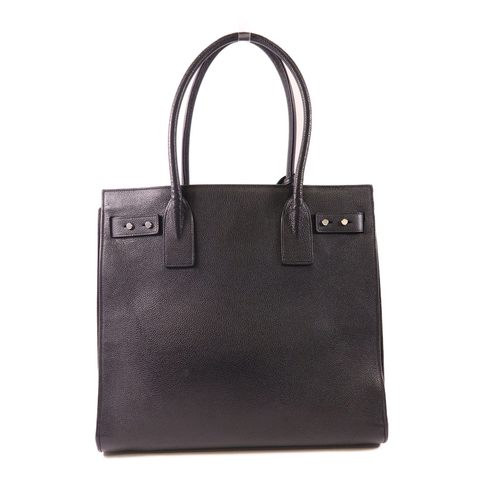 Saint Laurent Cowhide Leather Hand Bag Black Calfskin (cowhide) Ars 647168