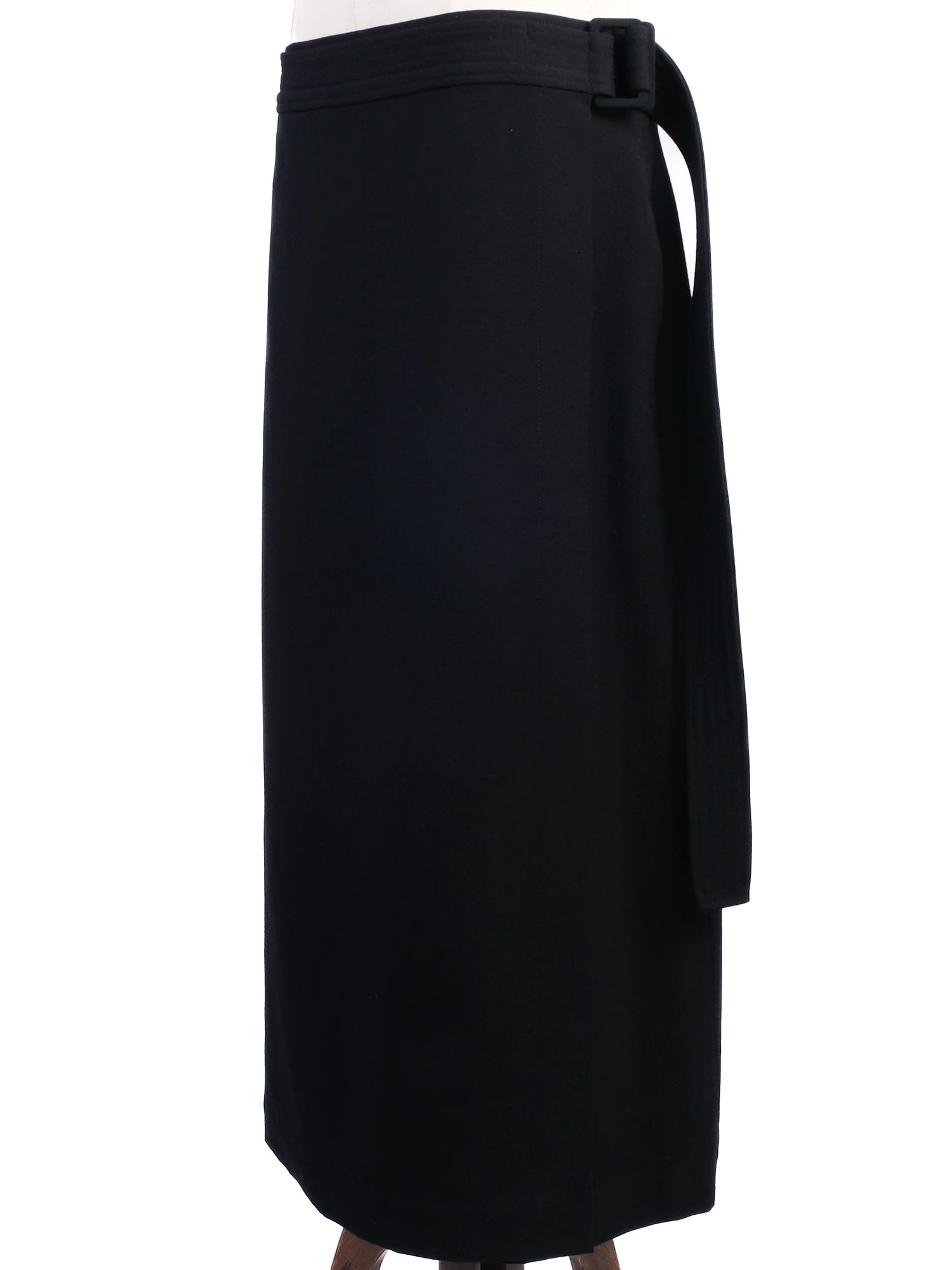 RAEY Black Wool Wrap Skirt with Belt Size XXL Excellent Condition