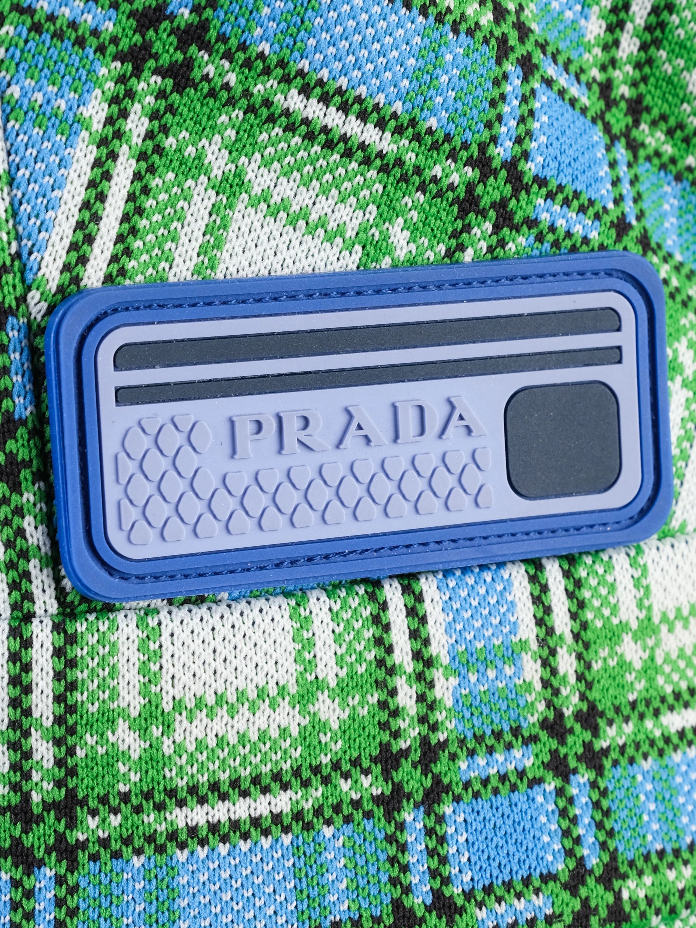 Excellent Prada Green Blue White Plaid Dress Size N/A