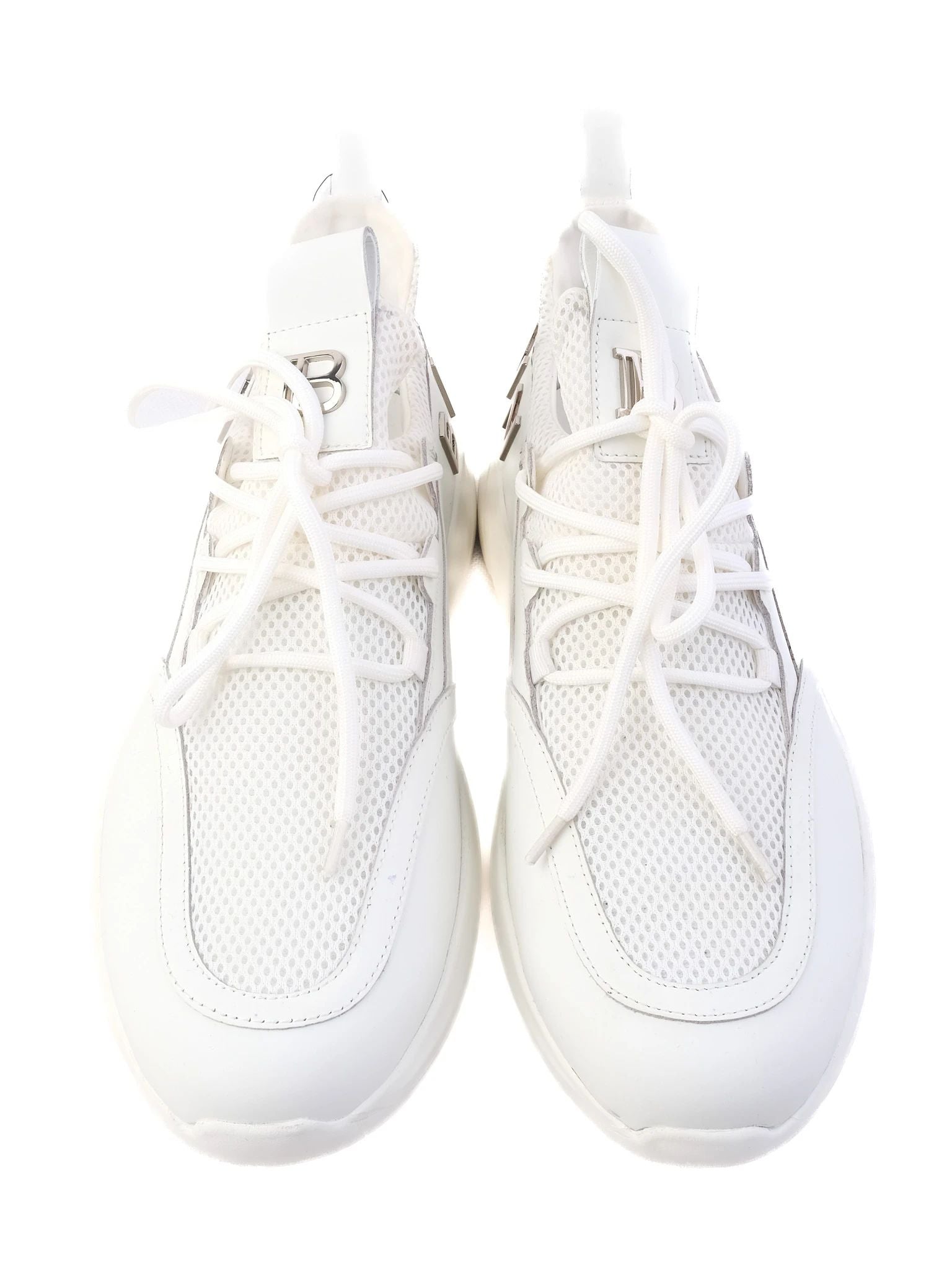 NEW Balmain White Leather Sneakers Size 43 with &