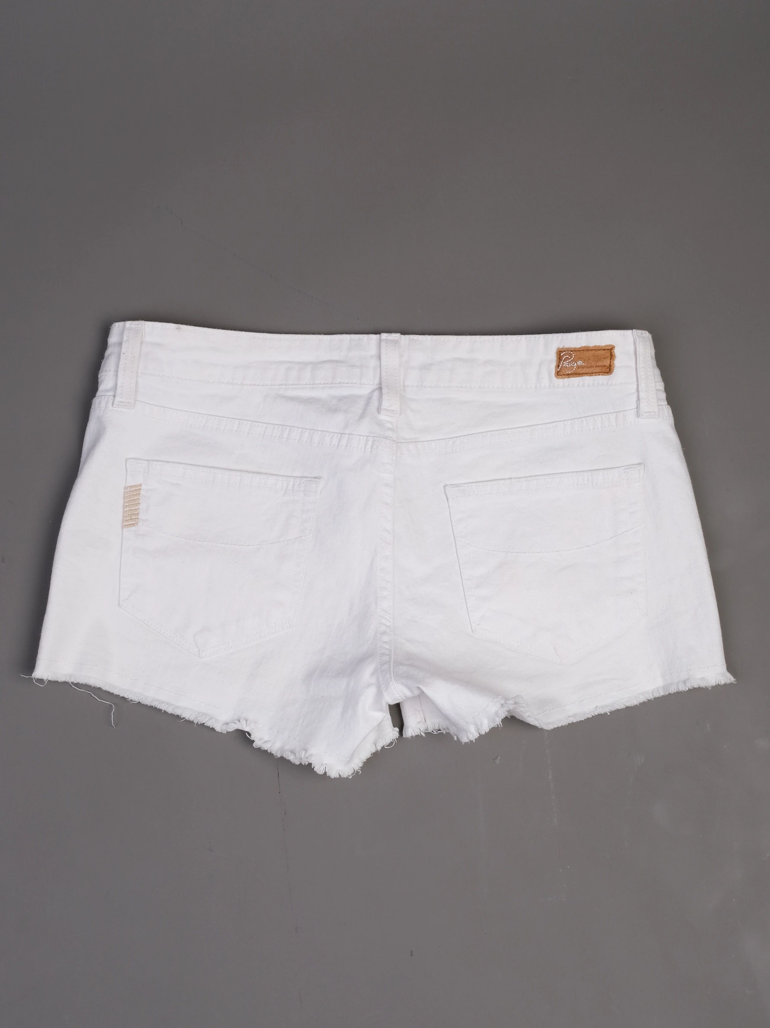 Excellent Paige White Denim Shorts Size M - Premium Quality