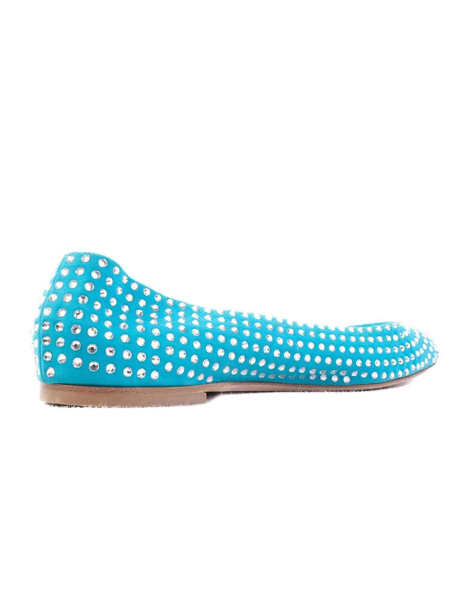 Excellent Giuseppe Zanotti Blue Leather Ballet Flats Size 39.5
