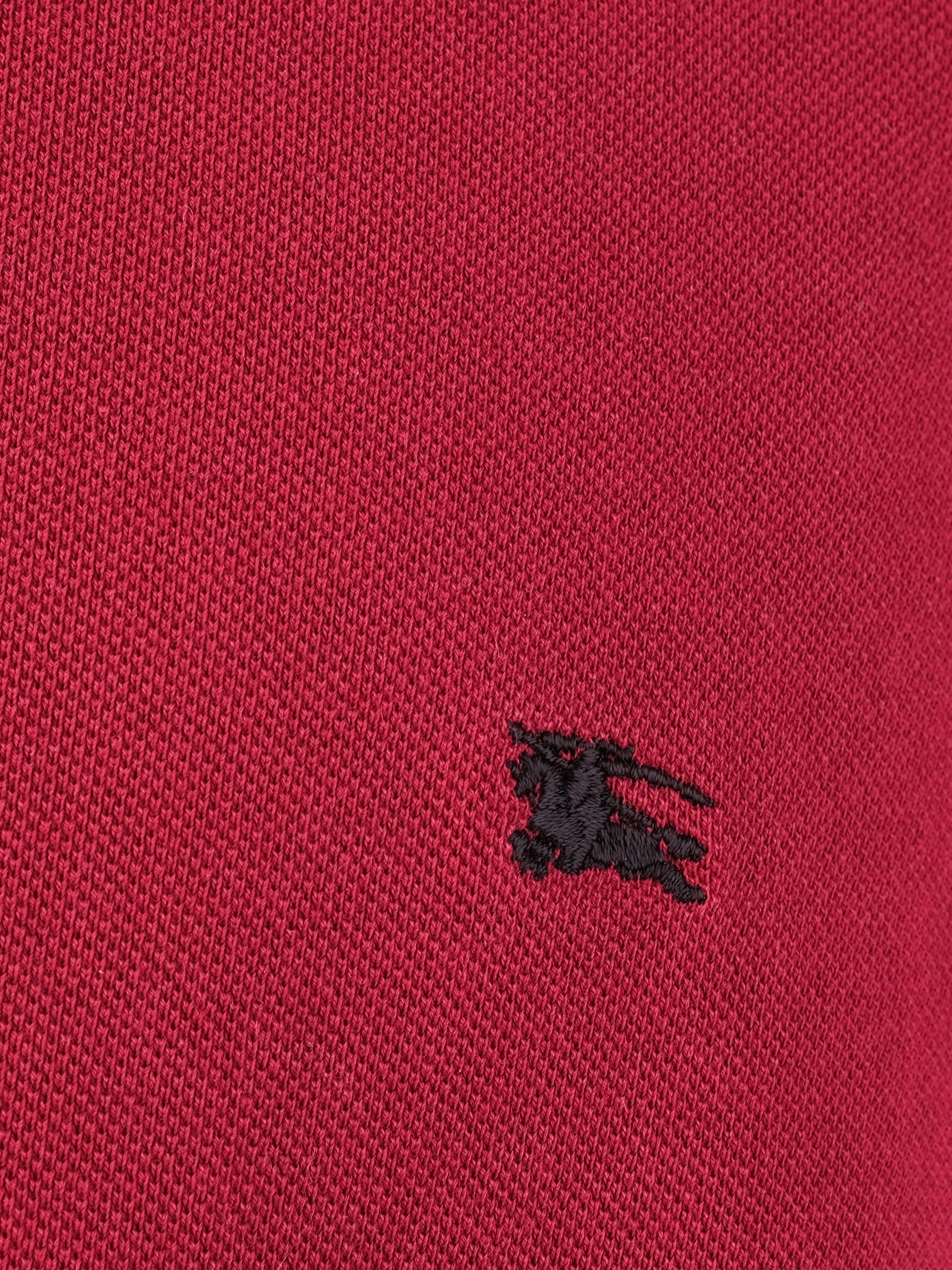 Excellent Burberry Red Cotton Polo Shirt Size XXL for Men