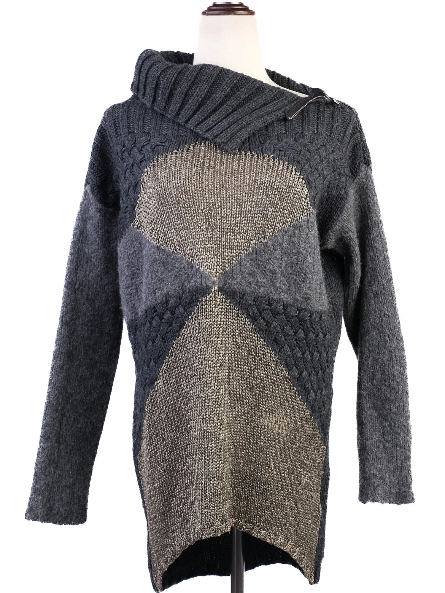 Excellent Pinko Knitted Sweater Size S Combined Wool Design