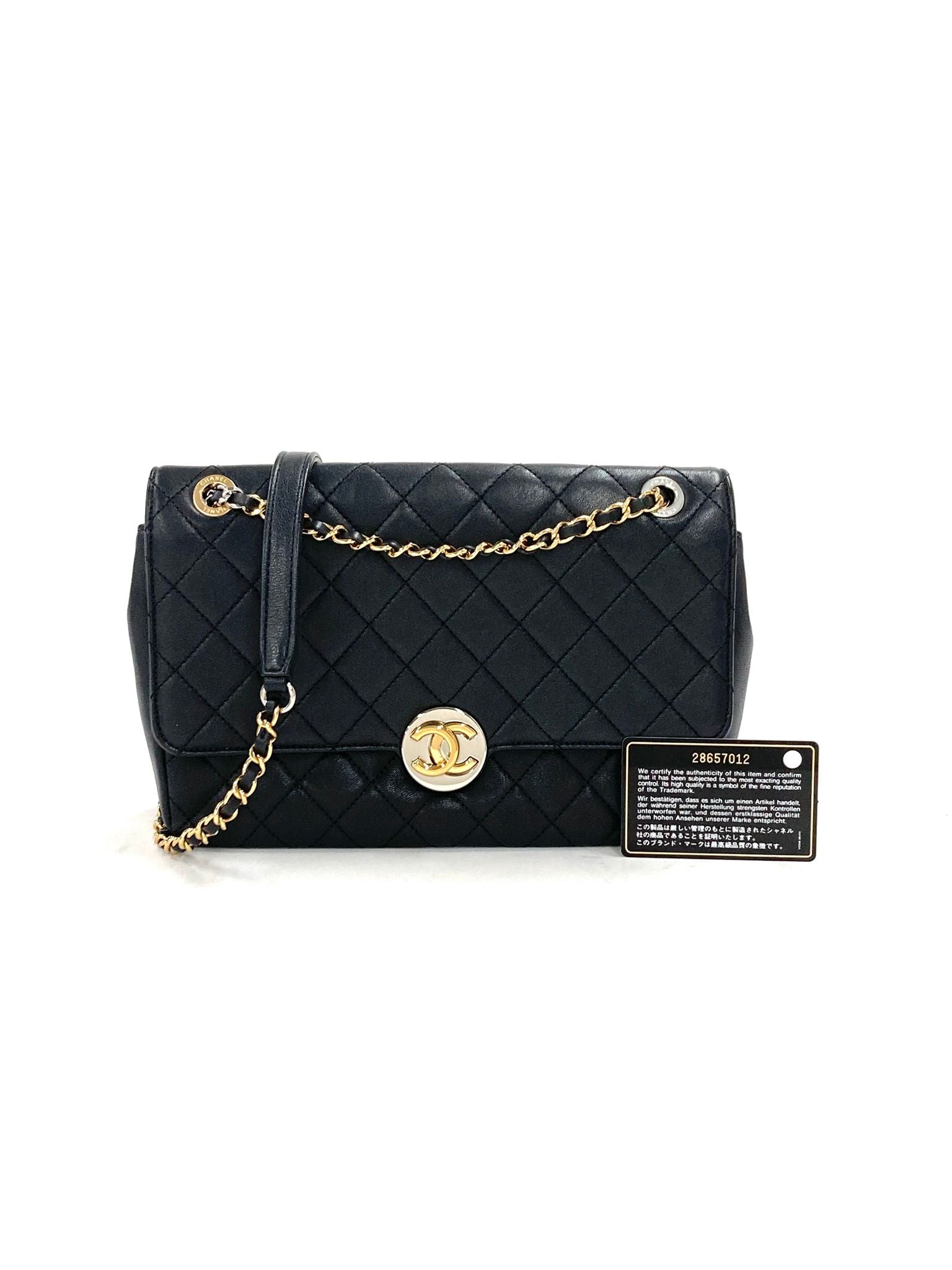 Chanel Single Flap Matelasse Chain Shoulder Black,Lambskin